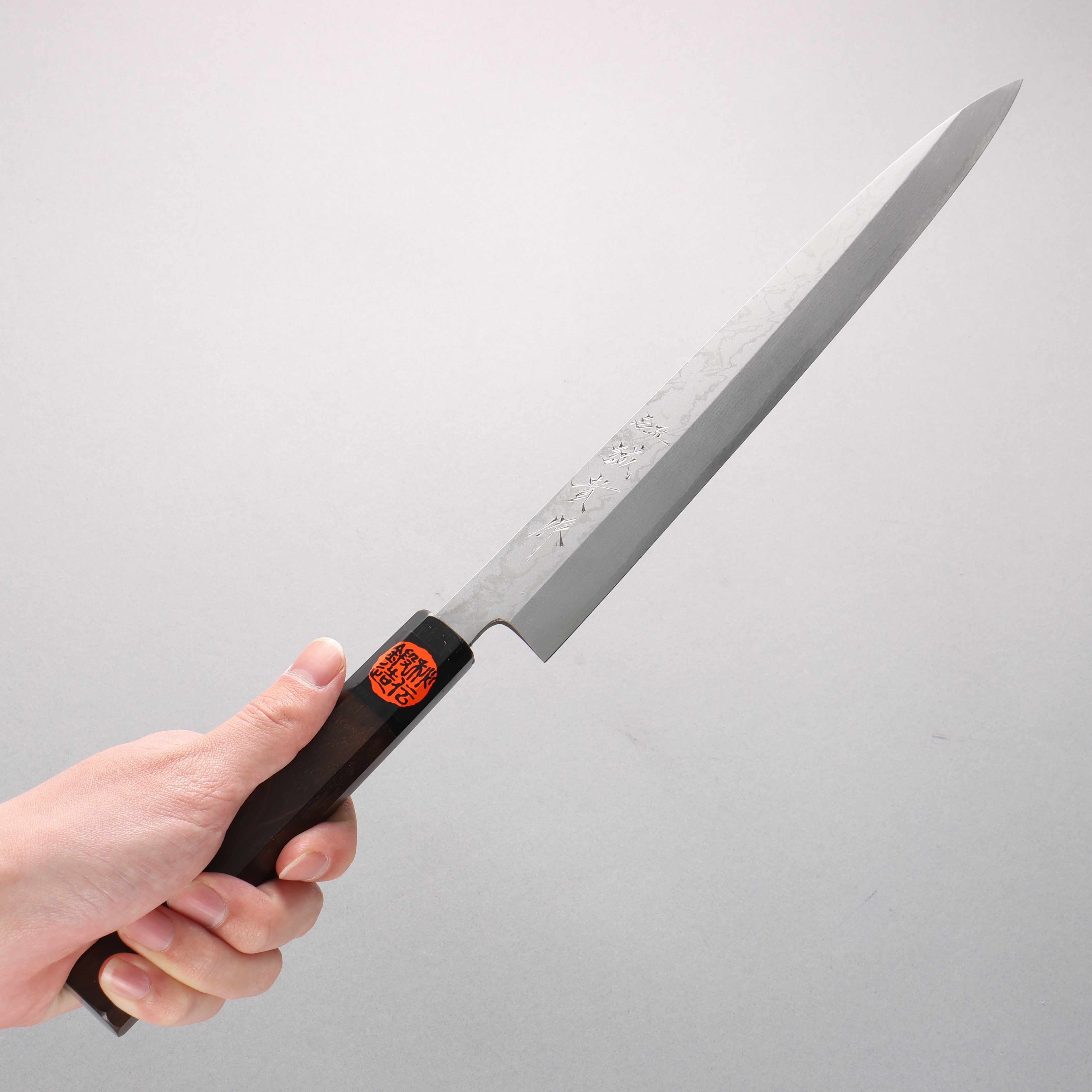 Shigeki Tanaka Senko VG10 Damascus Yanagiba 270mm Walnut Handle - Japanny - Best Japanese Knife