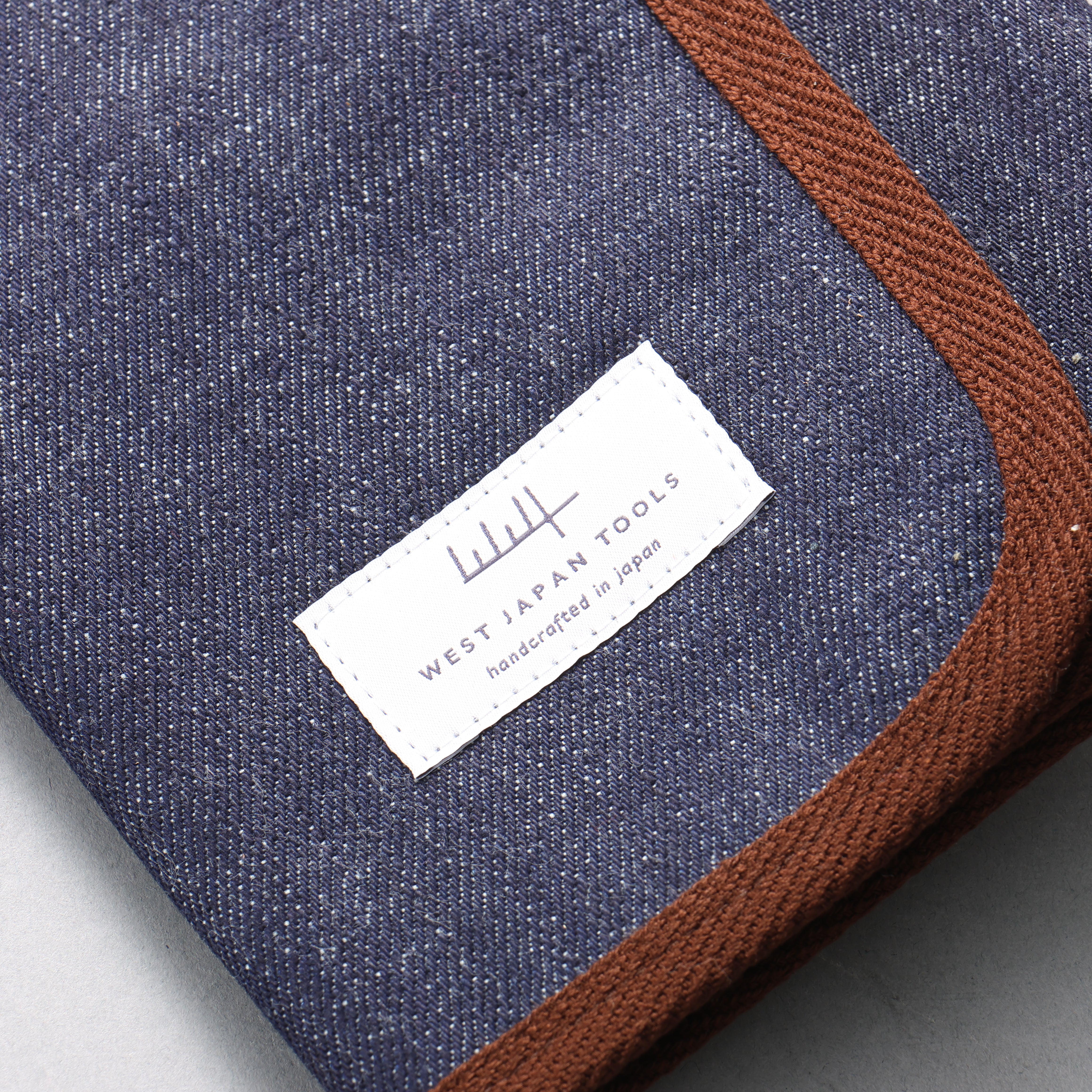 West Japan Tools Knife roll with 3 pockets Cloth Denim 390mm x 510mm - Japanny - Best Japanese Knife