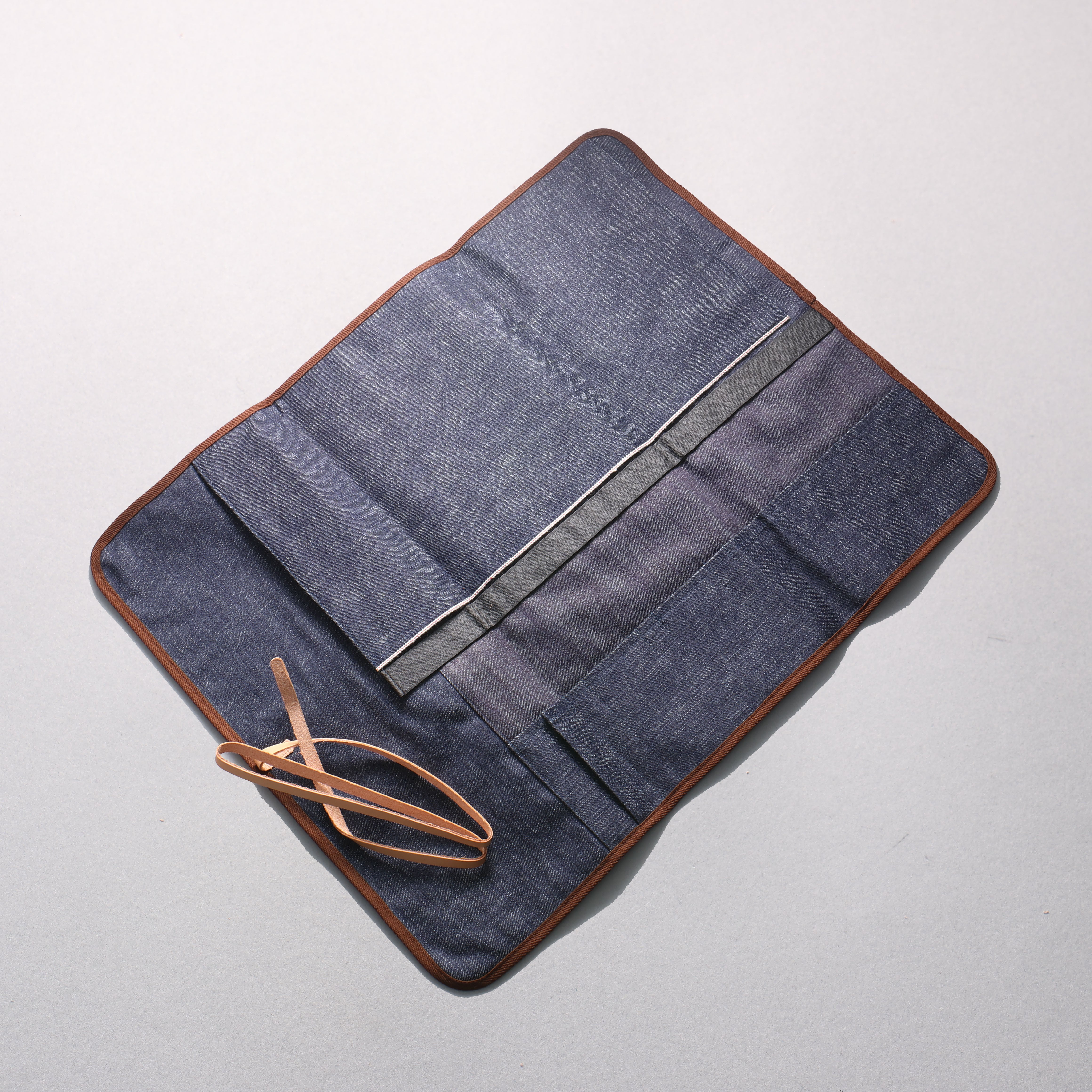 West Japan Tools Knife roll with 6 pockets Cloth Plaid 640mm x 510mm - Japanny - Best Japanese Knife