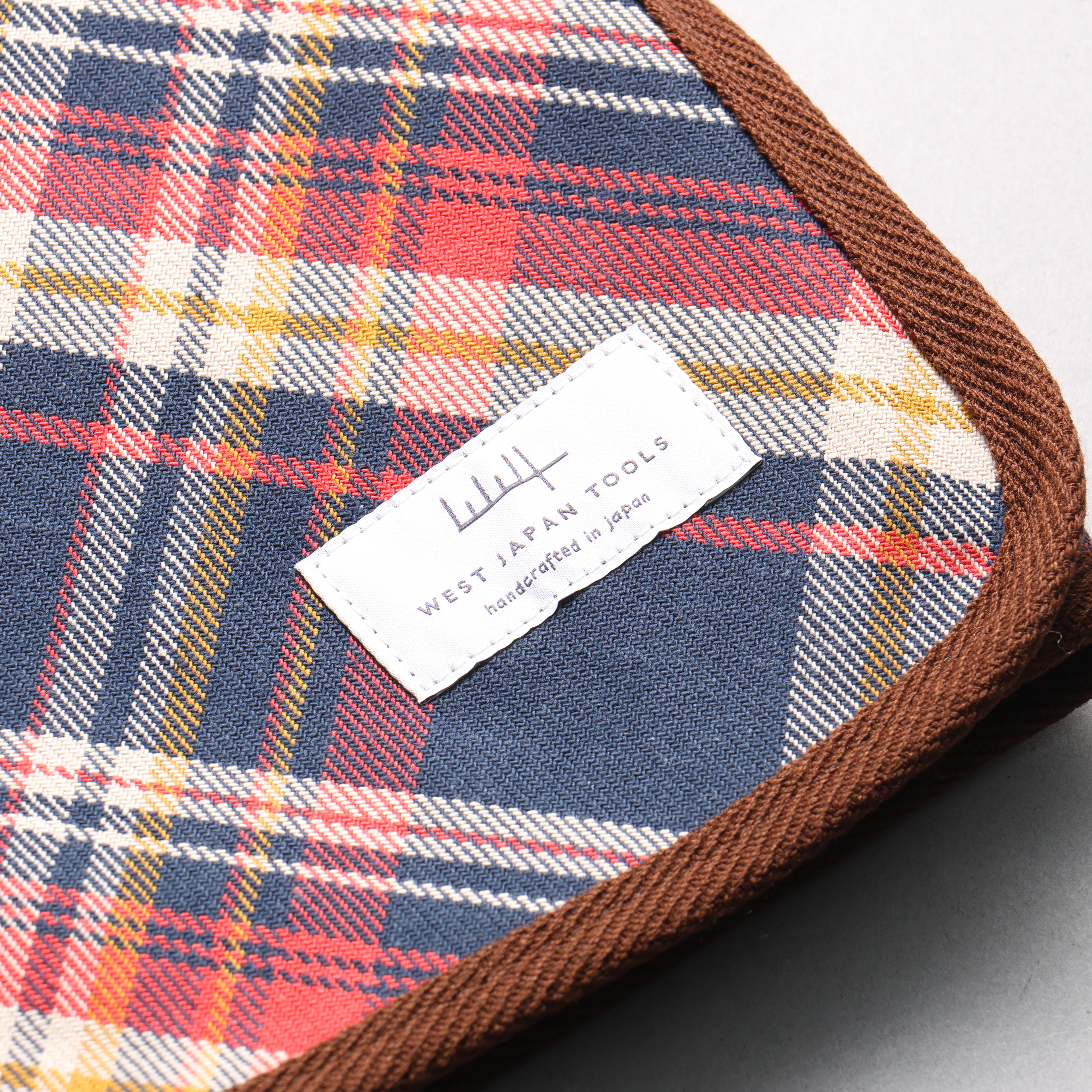 West Japan Tools Knife roll with 6 pockets Cloth Plaid 640mm x 510mm - Japanny - Best Japanese Knife