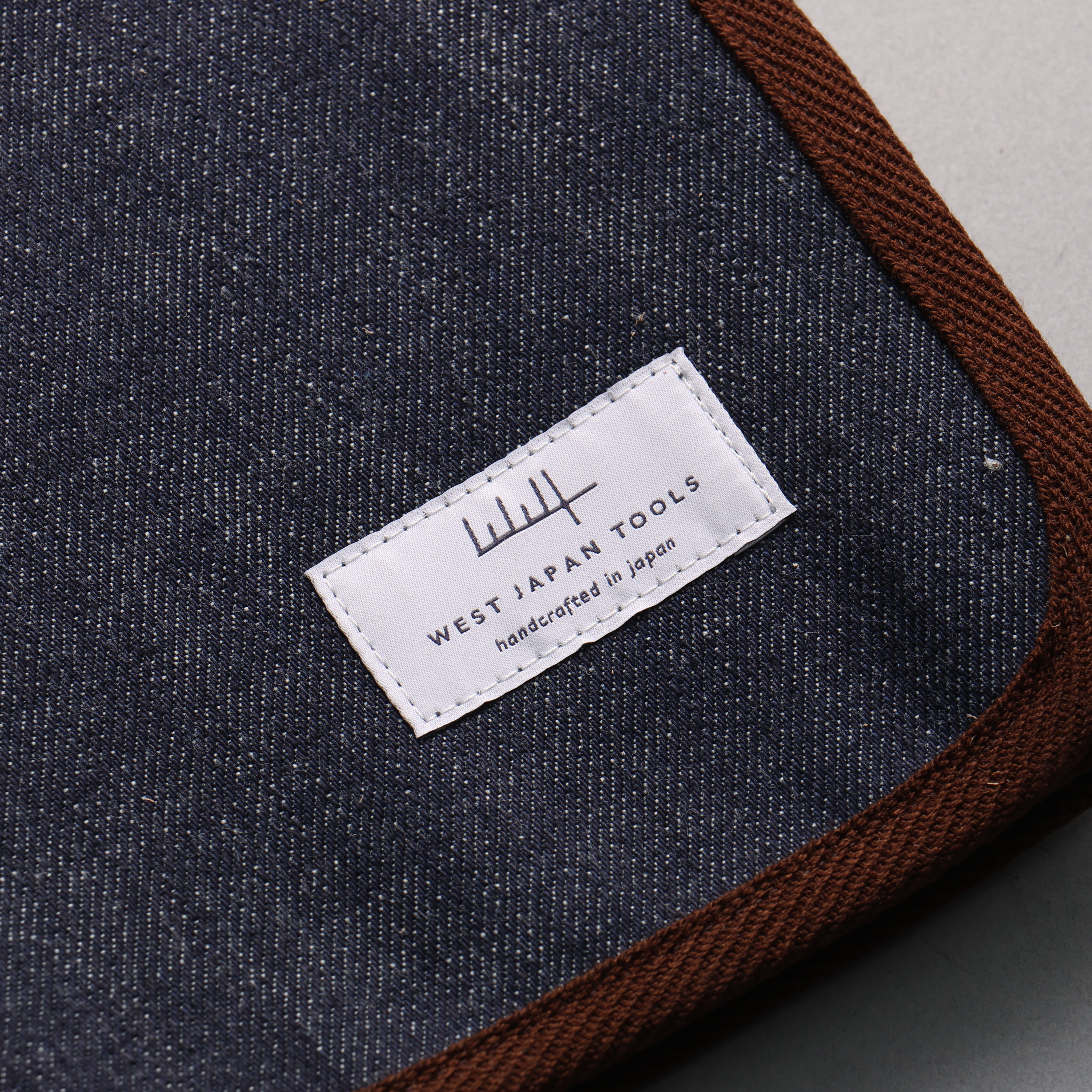 West Japan Tools Knife roll with 6 pockets Cloth Denim 640mm x 510mm - Japanny - Best Japanese Knife