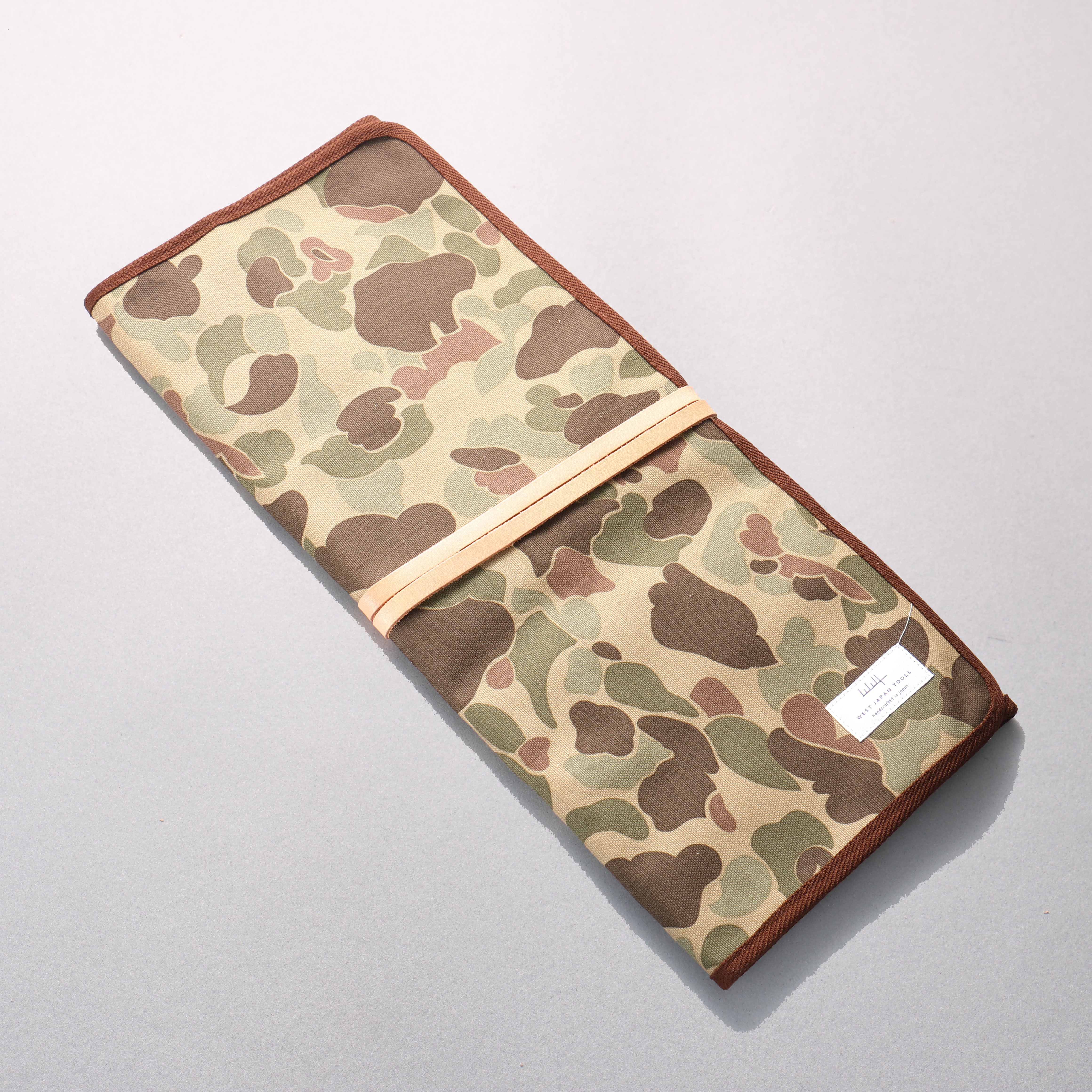 West Japan Tools Knife roll with 6 pockets Cloth Camouflage 640mm x 510mm - Japanny - Best Japanese Knife