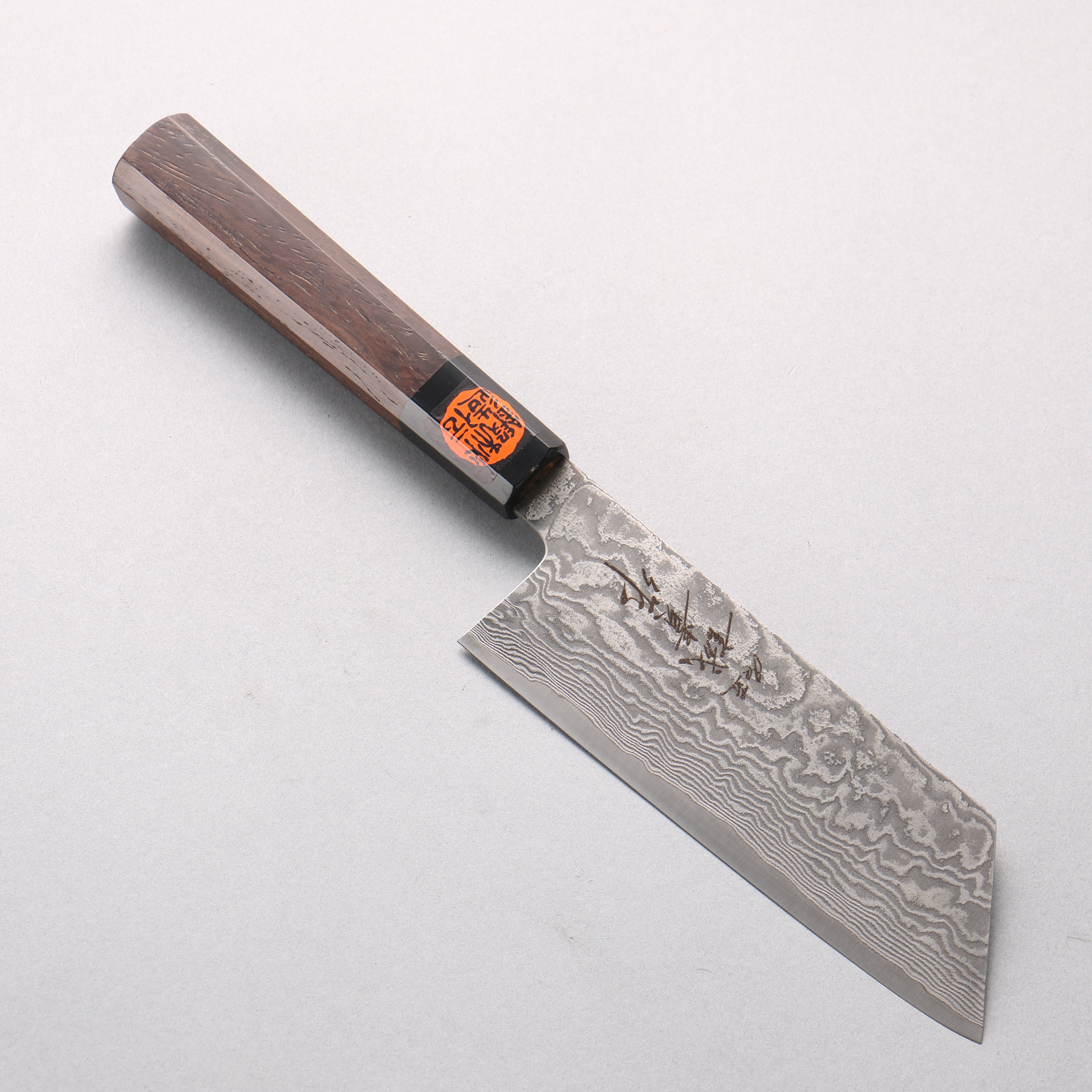 Shigeki Tanaka Harukaze SG2 Damascus Nakiri 165mm Walnut Handle - Japanny - Best Japanese Knife