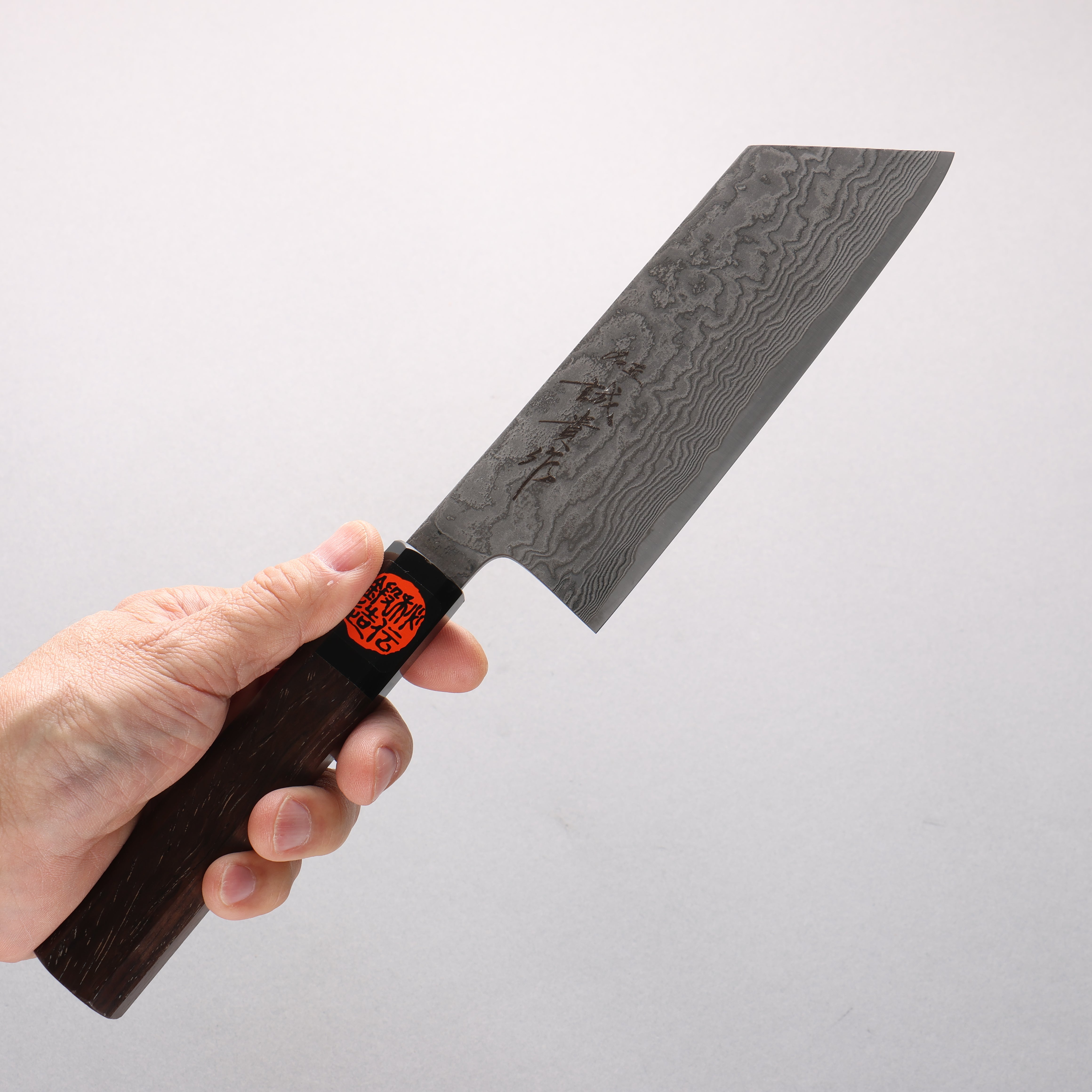 Shigeki Tanaka Harukaze SG2 Damascus Nakiri 165mm Walnut Handle - Japanny - Best Japanese Knife