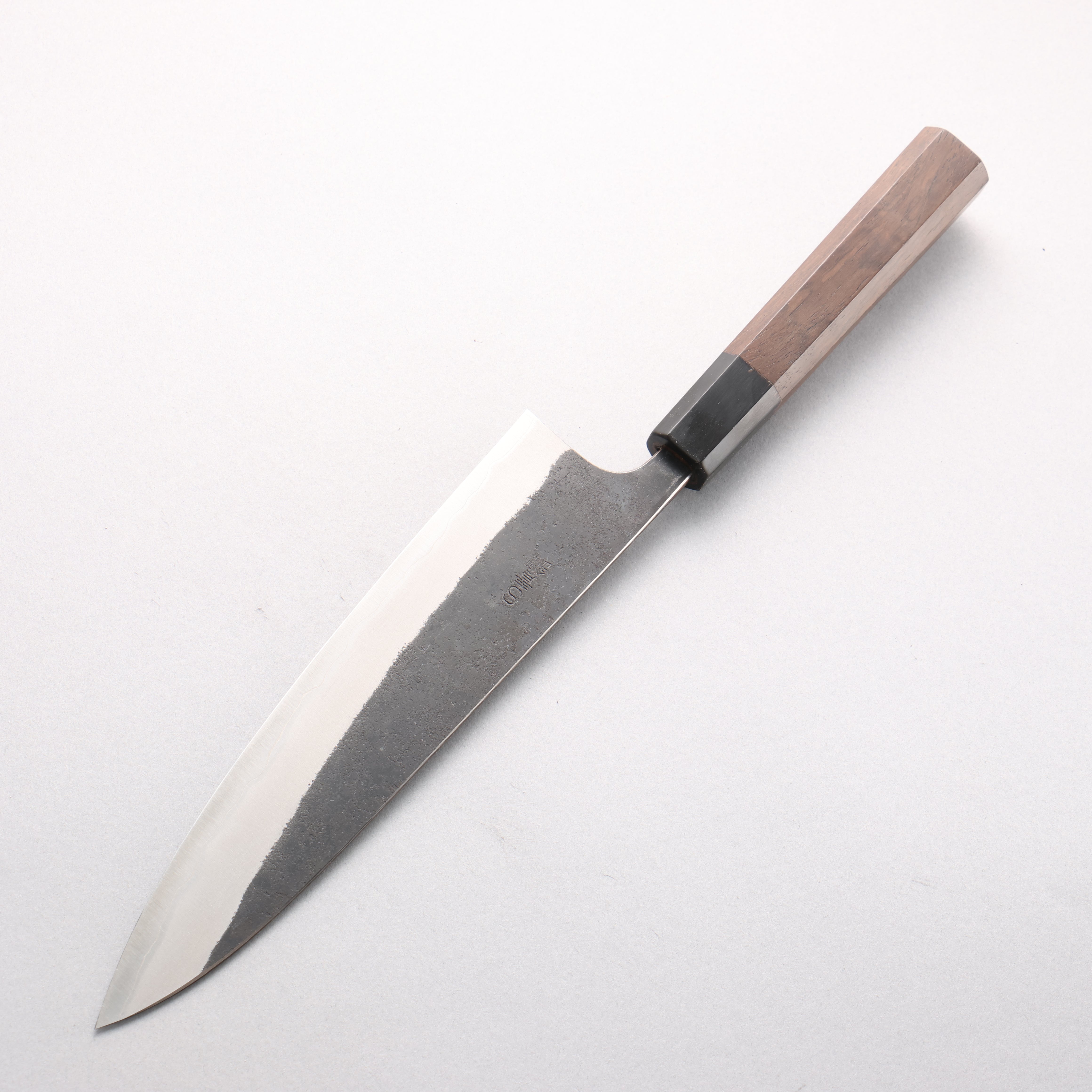 Nao Yamamoto Blue Super Kurouchi Gyuto 210mm Walnut Handle - Japanny - Best Japanese Knife