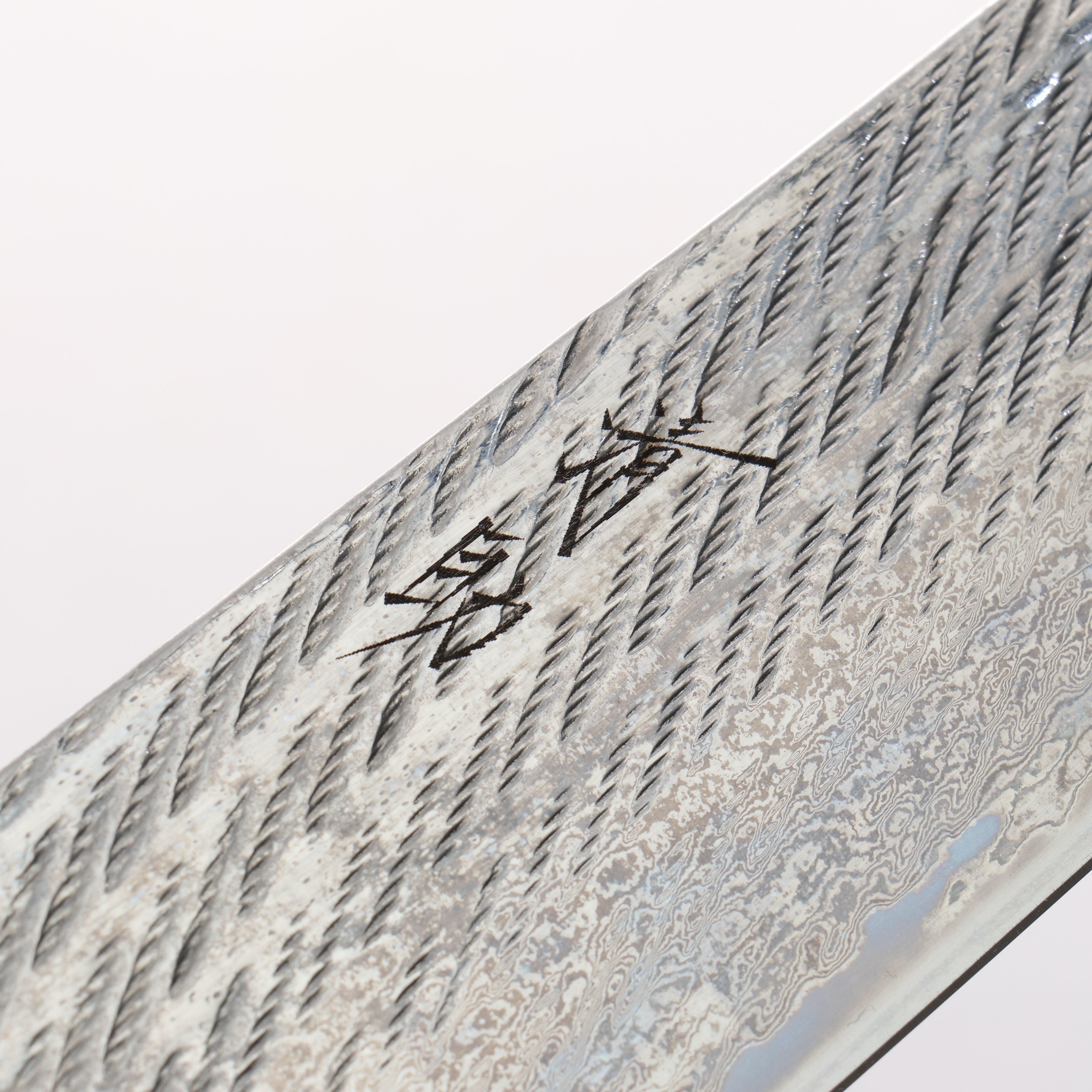 Seisuke Silver Steel No.3 Damascus Rope Pattern Gyuto 240mm Ebony Wood (ferrule: Black Water Buffalo Horn) Handle - Japanny - Best Japanese Knife