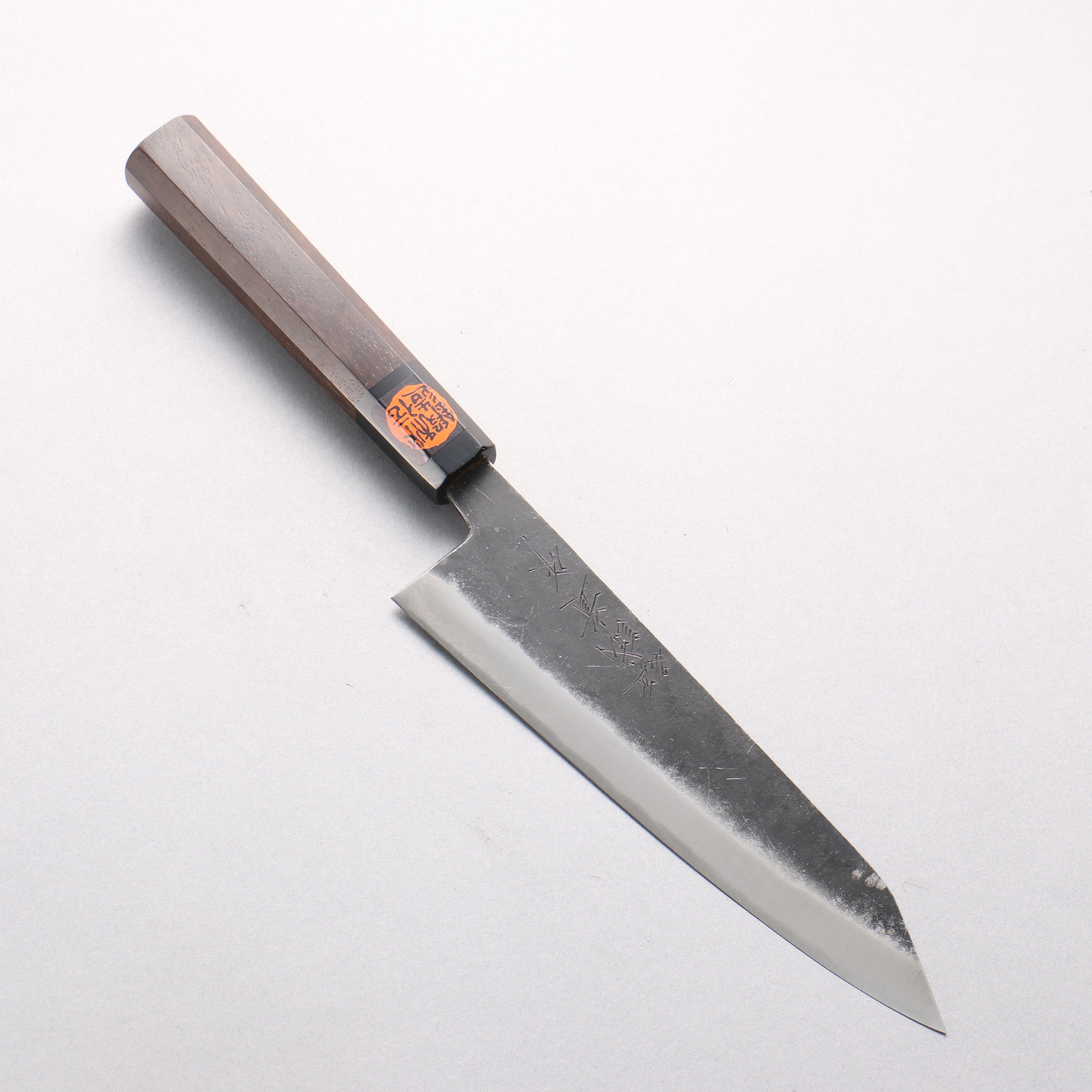 Shigeki Tanaka TEKKA Blue Steel No.2 Kurouchi Kengata Gyuto 190mm Walnut Handle - Japanny - Best Japanese Knife