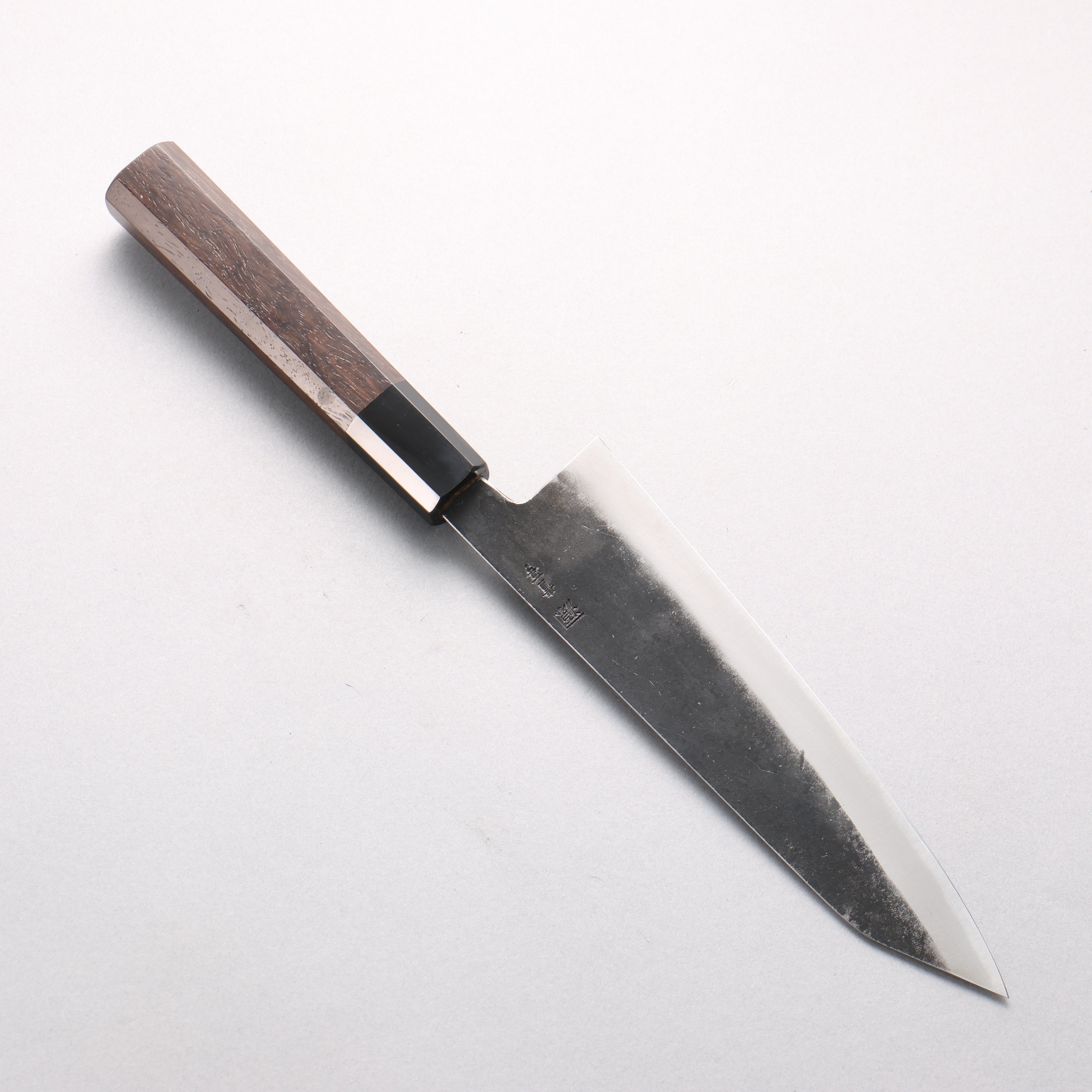 Shigeki Tanaka TEKKA Blue Steel No.2 Kurouchi Kengata Gyuto 190mm Walnut Handle - Japanny - Best Japanese Knife