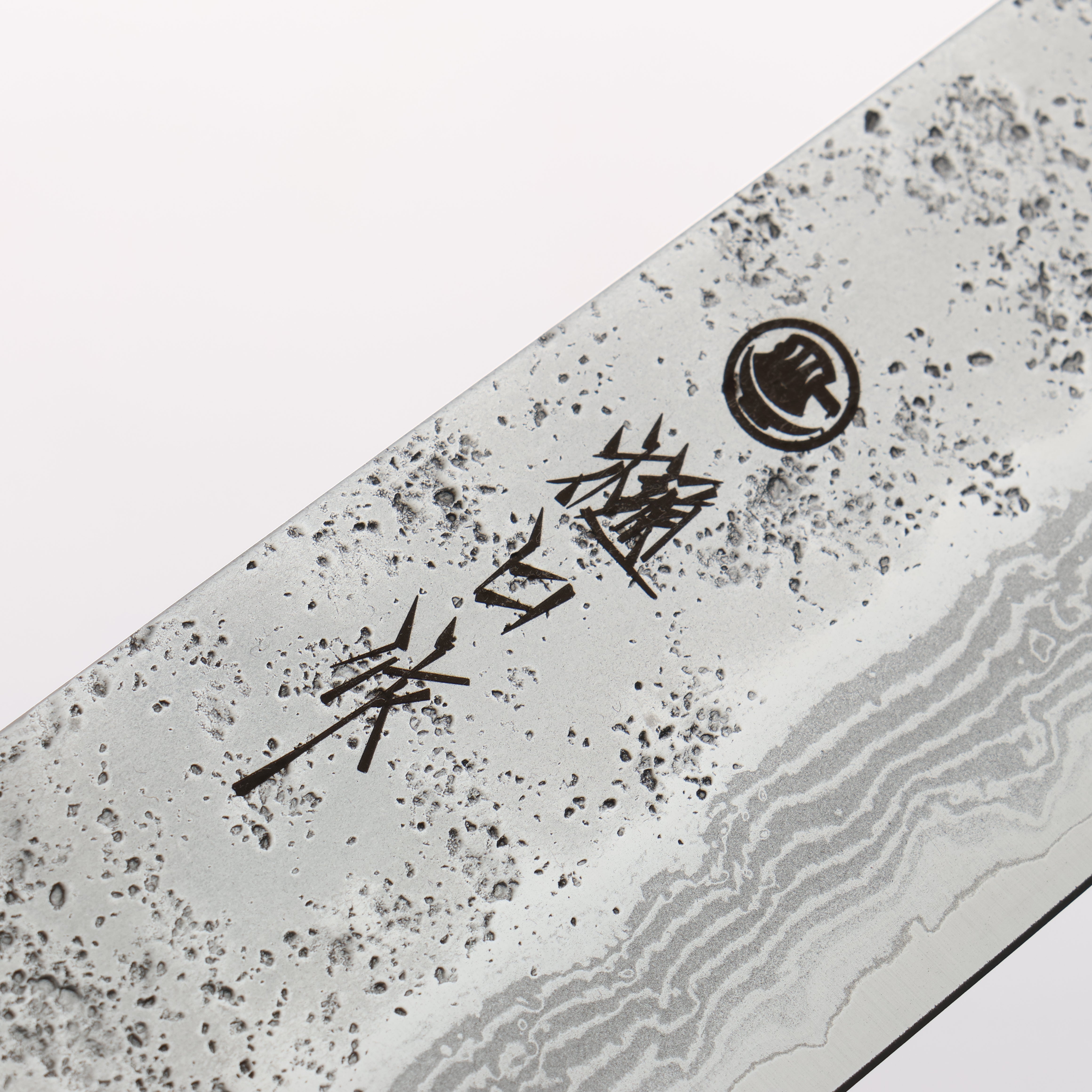Higuchi VG10 8 Layer Damascus Nashiji Santoku 180mm Gray Pakka wood Handle - Japanny - Best Japanese Knife