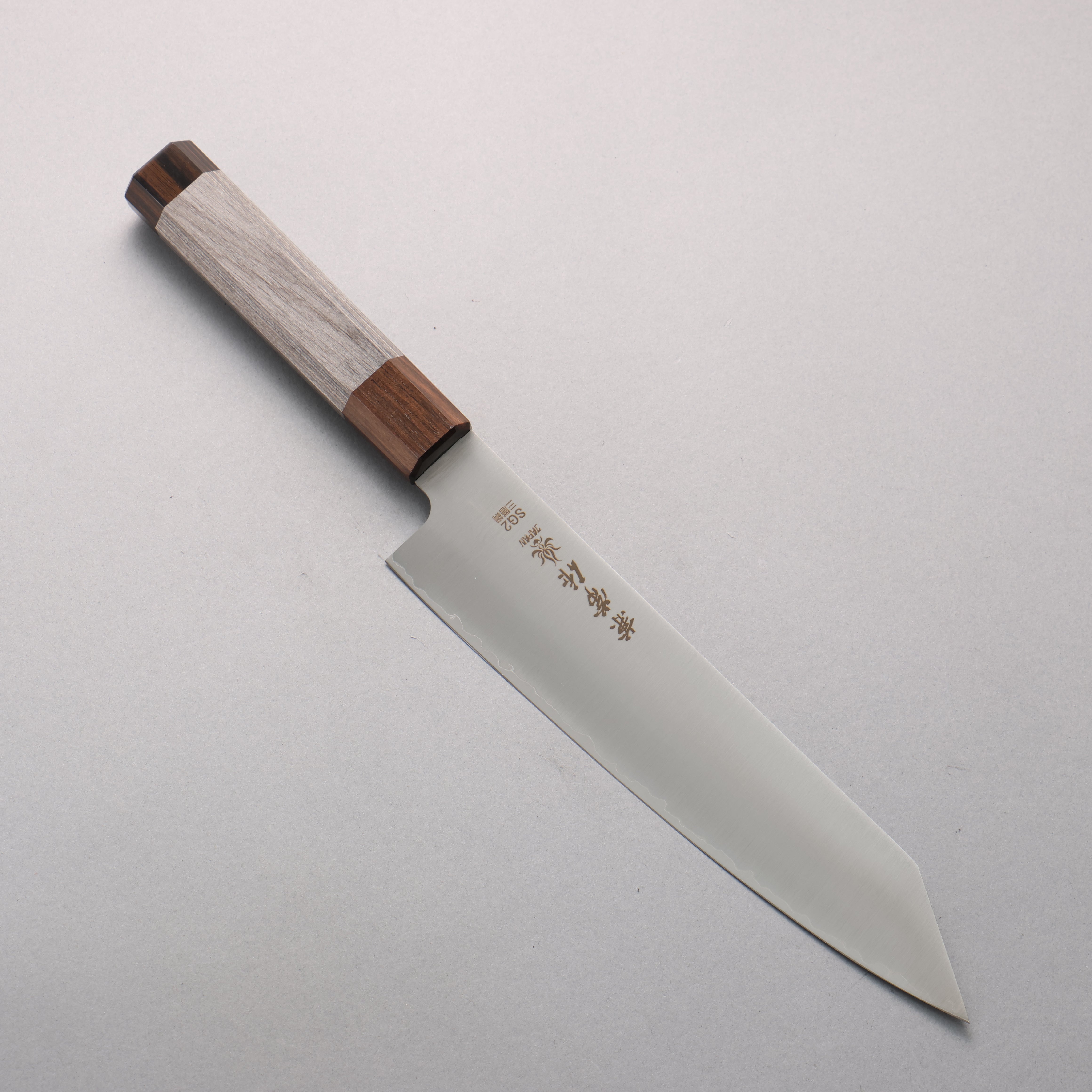 Kanetsune SG2 Kiritsuke Gyuto 210mm Gray Pakka wood Handle - Japanny - Best Japanese Knife