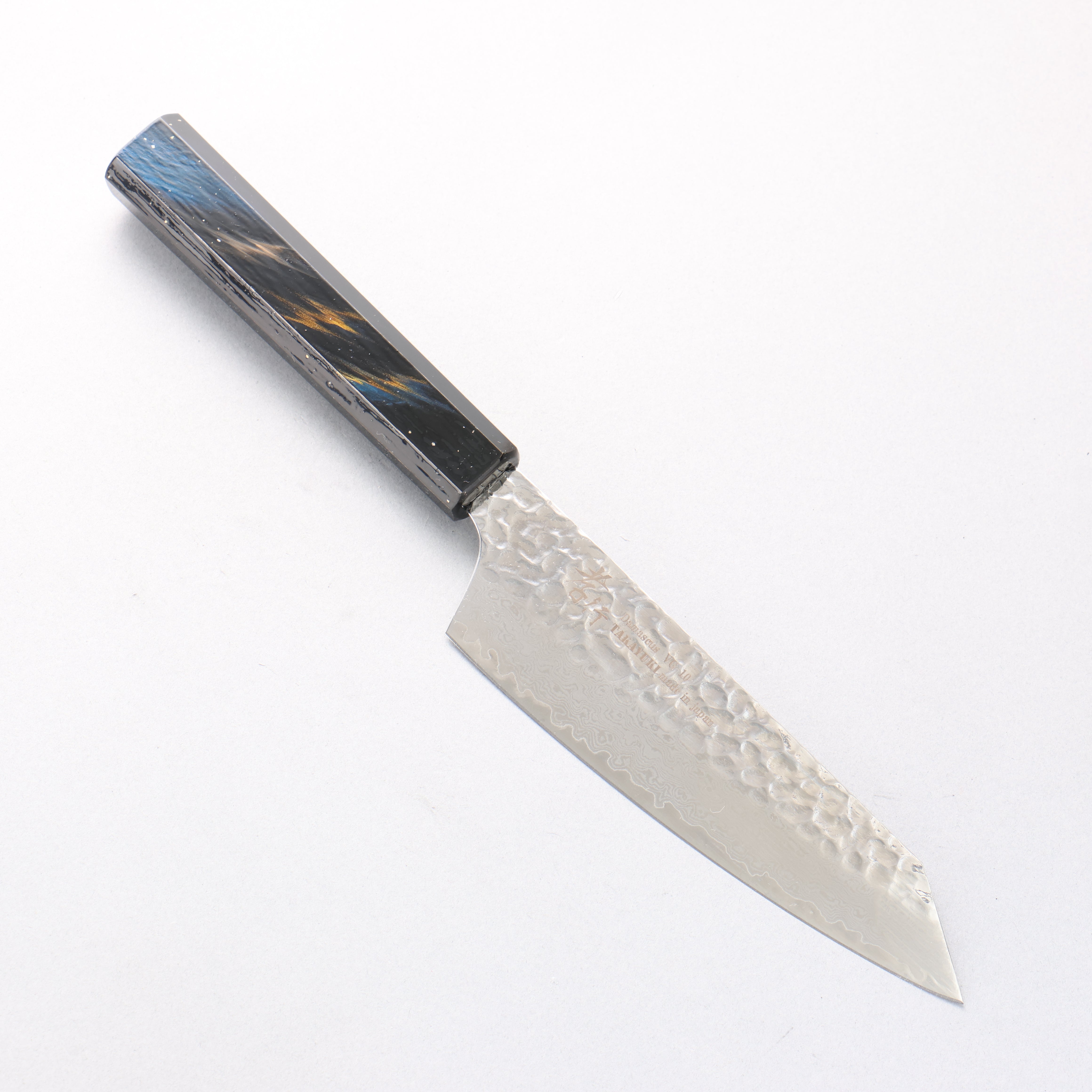Sakai Takayuki VG10 33 Layer Damascus Kengata Santoku 160mm Live oak Lacquered (Saiu) Handle - Japanny - Best Japanese Knife