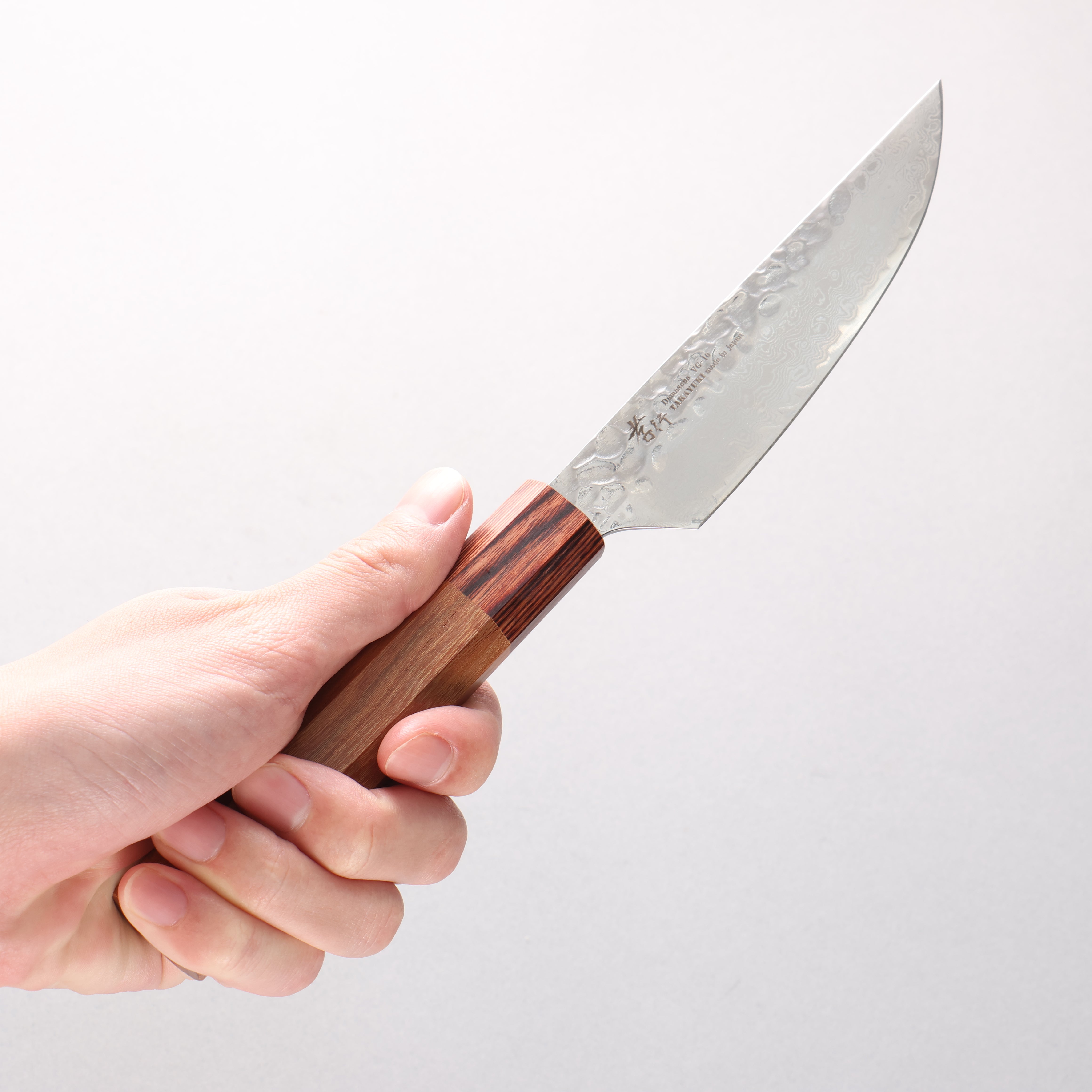 Sakai Takayuki VG10 33 Layer Damascus Steak 120mm Keyaki (Japanese Elm) Handle - Japanny - Best Japanese Knife