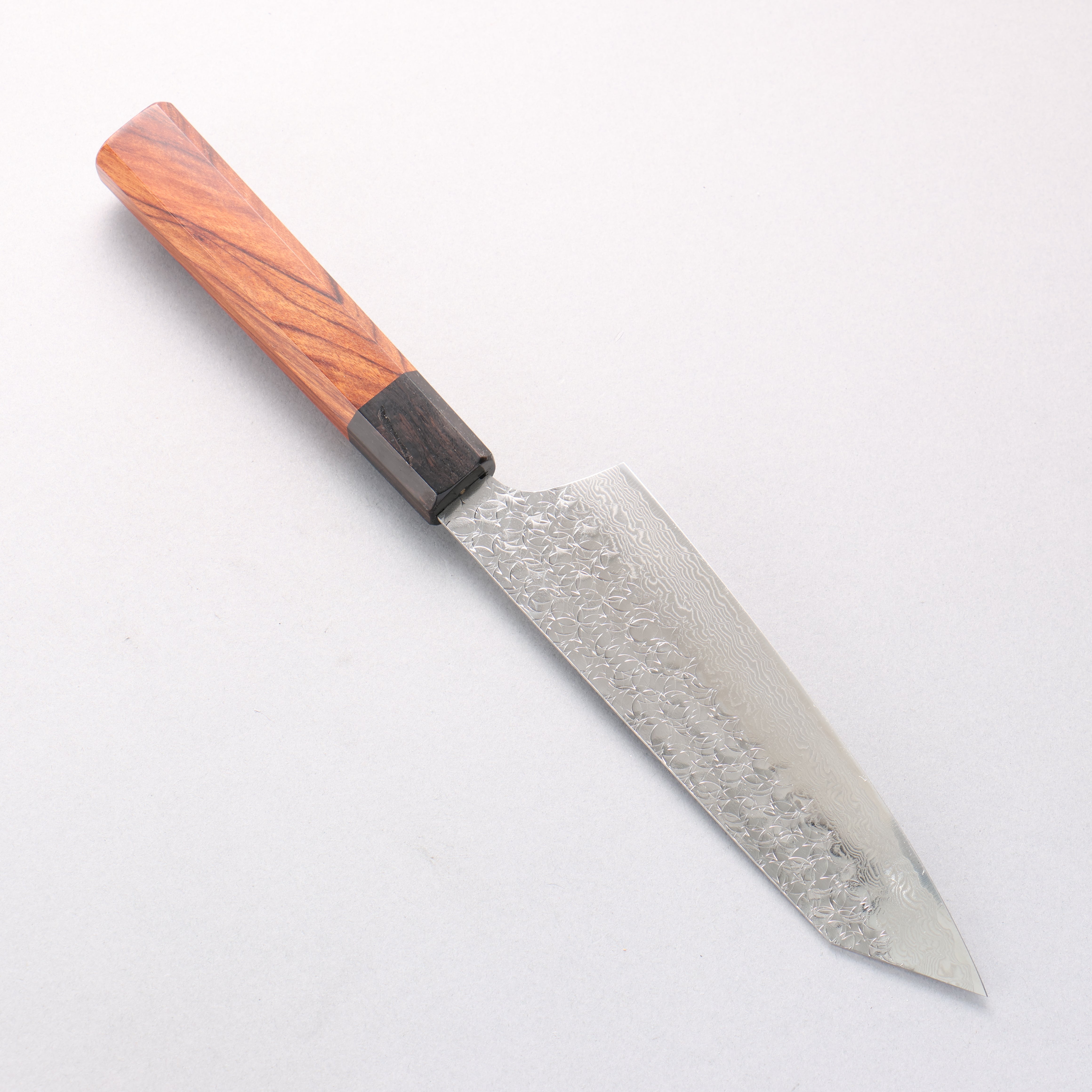Sakai Takayuki SG2 Damascus Kengata Santoku 160mm Rosewood (Ferrule: Black Pakka Wood) Handle - Japanny - Best Japanese Knife