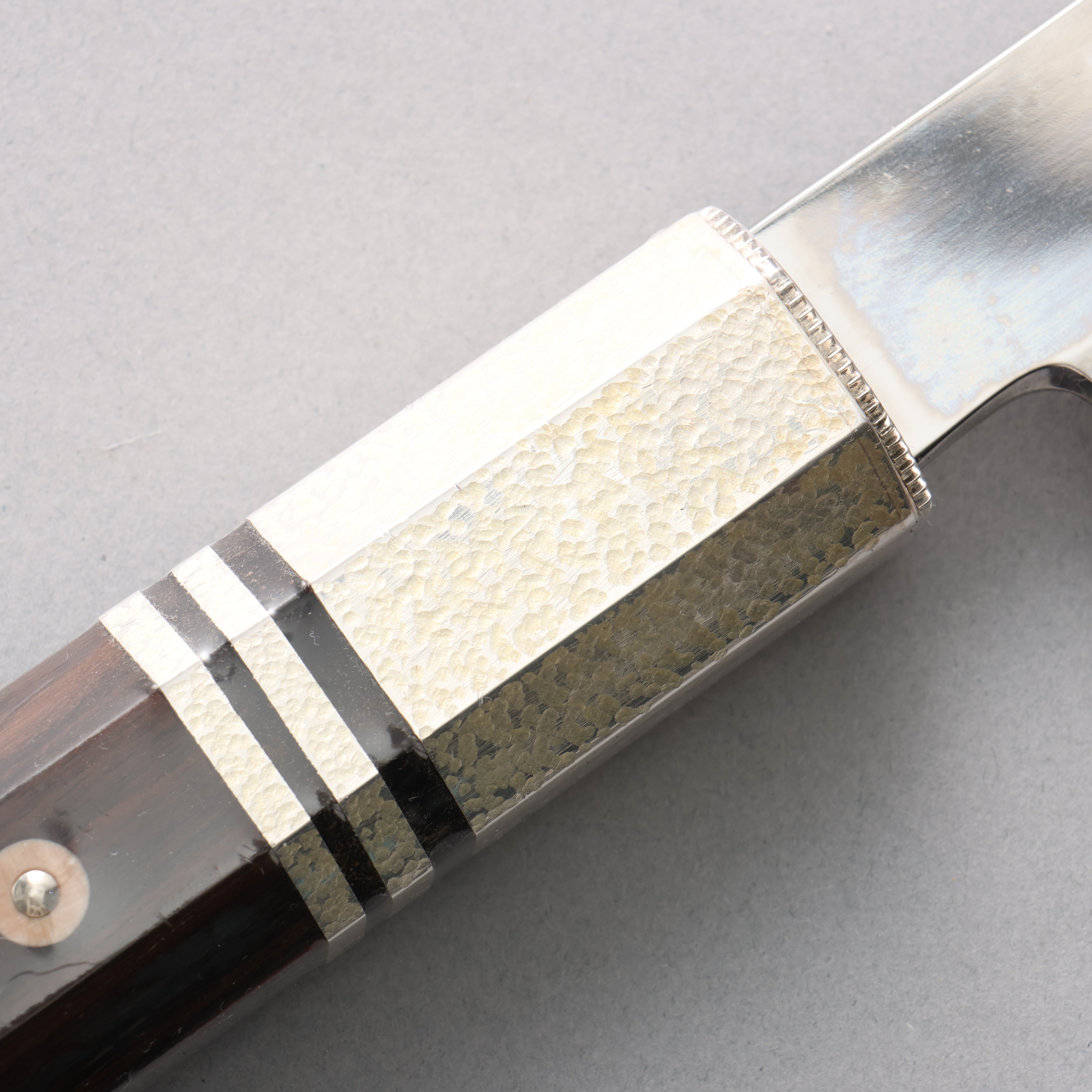 Sakai Takayuki Honyaki Silver Steel No.3 Mirrored Finish Sakimaru Yanagiba 510mm Ebony Wood (with Top and Bottom Silver Ferrules) Handle with Sheath - Japanny - Best Japanese Knife