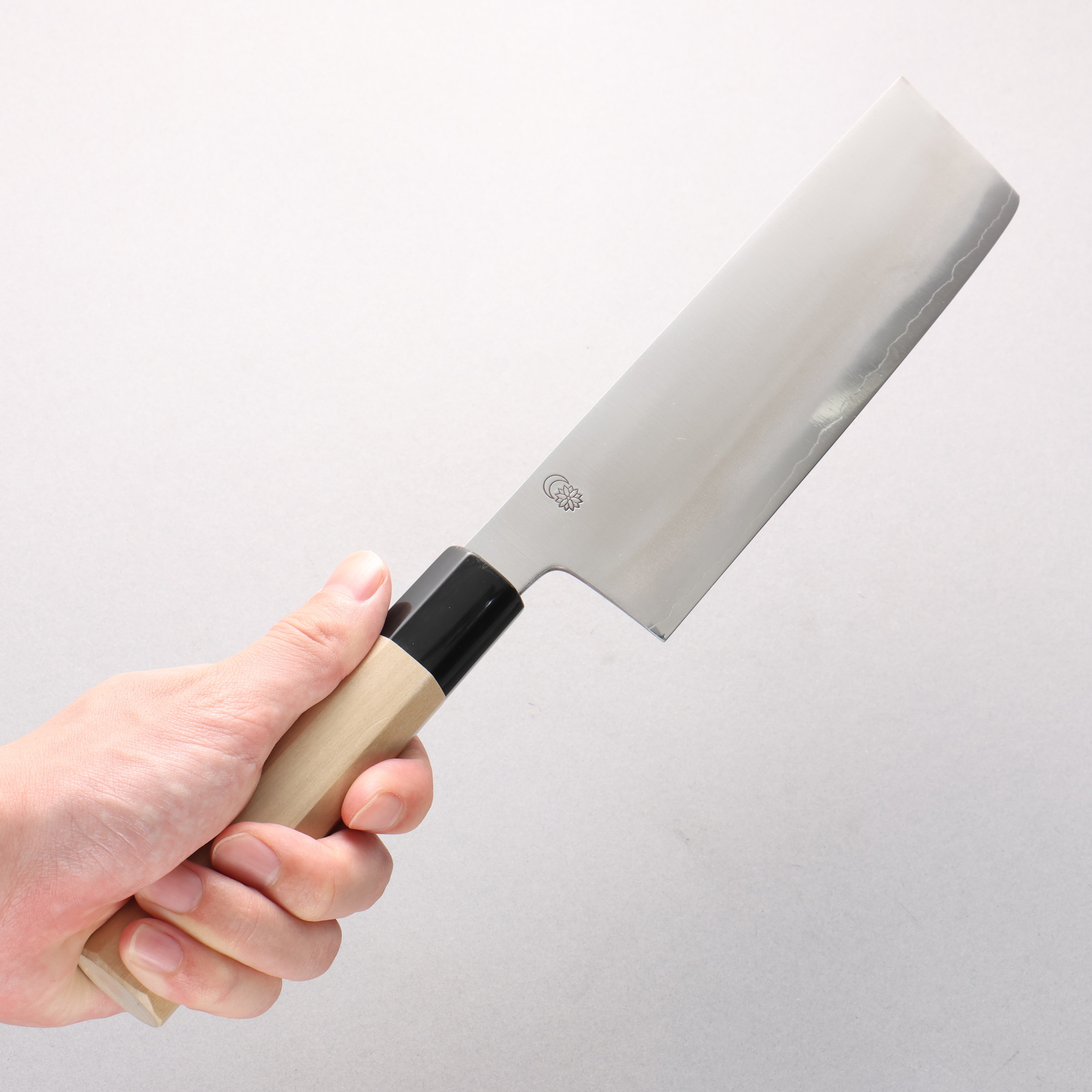 Kikuzuki Silver Steel No.3 Bokashi Nakiri  180mm Magnolia Handle