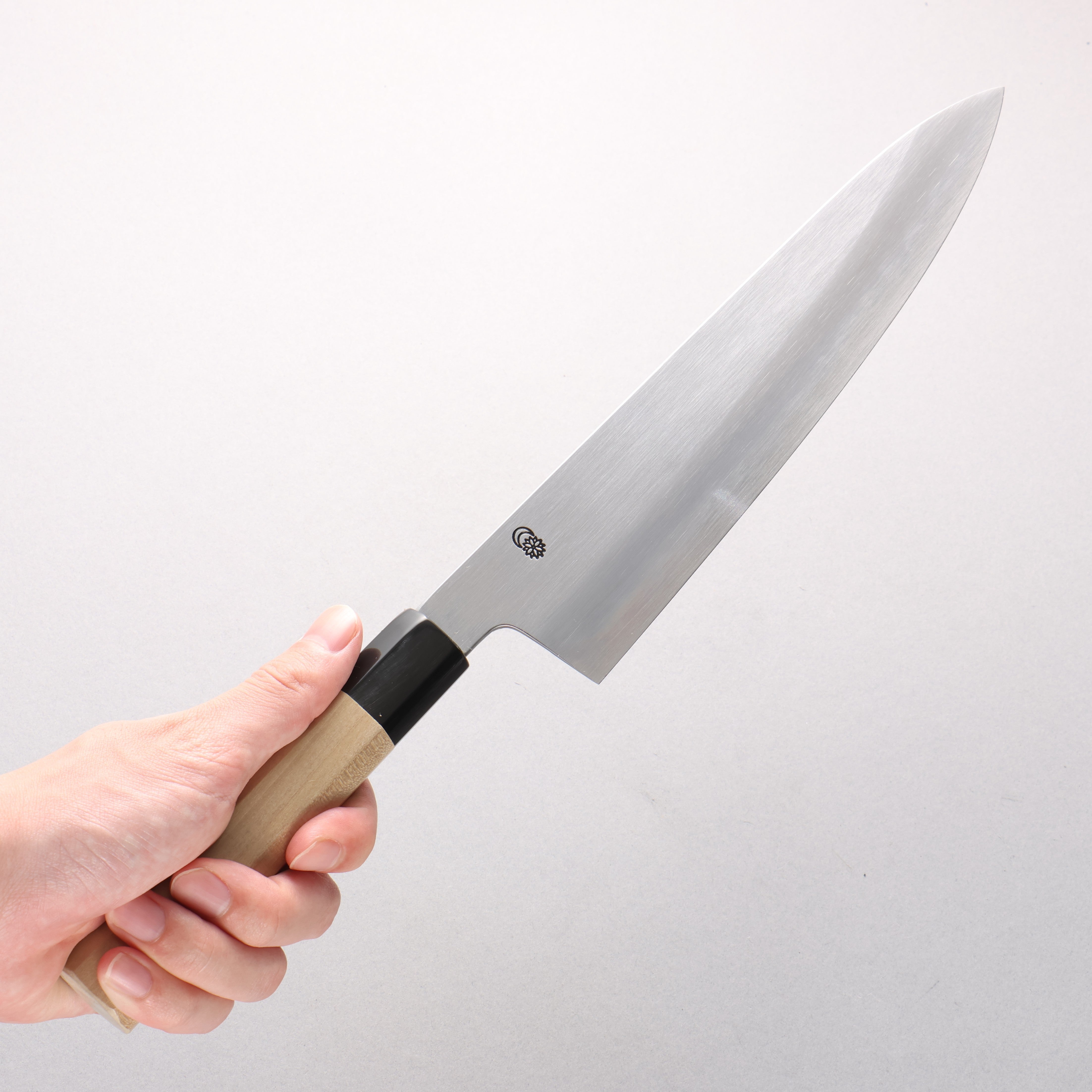 Kikuzuki White Steel No.2 Kasumitogi Gyuto 240mm Magnolia Handle - Japanny - Best Japanese Knife