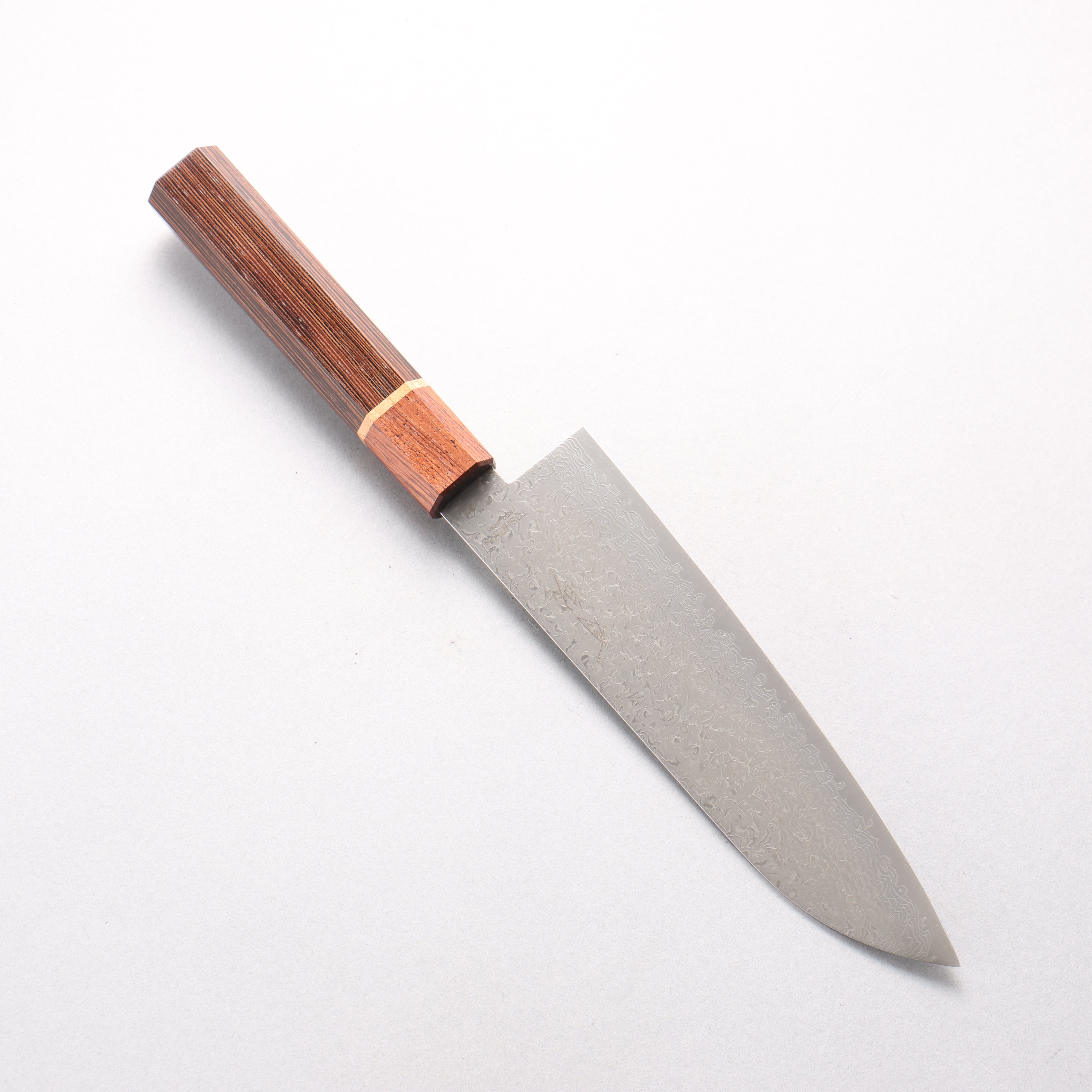 Toshitaka VG10 65 Layer Damascus Santoku 180mm Wenge with Cherry Ring (ferrule: Rosewood) Handle - Japanny - Best Japanese Knife