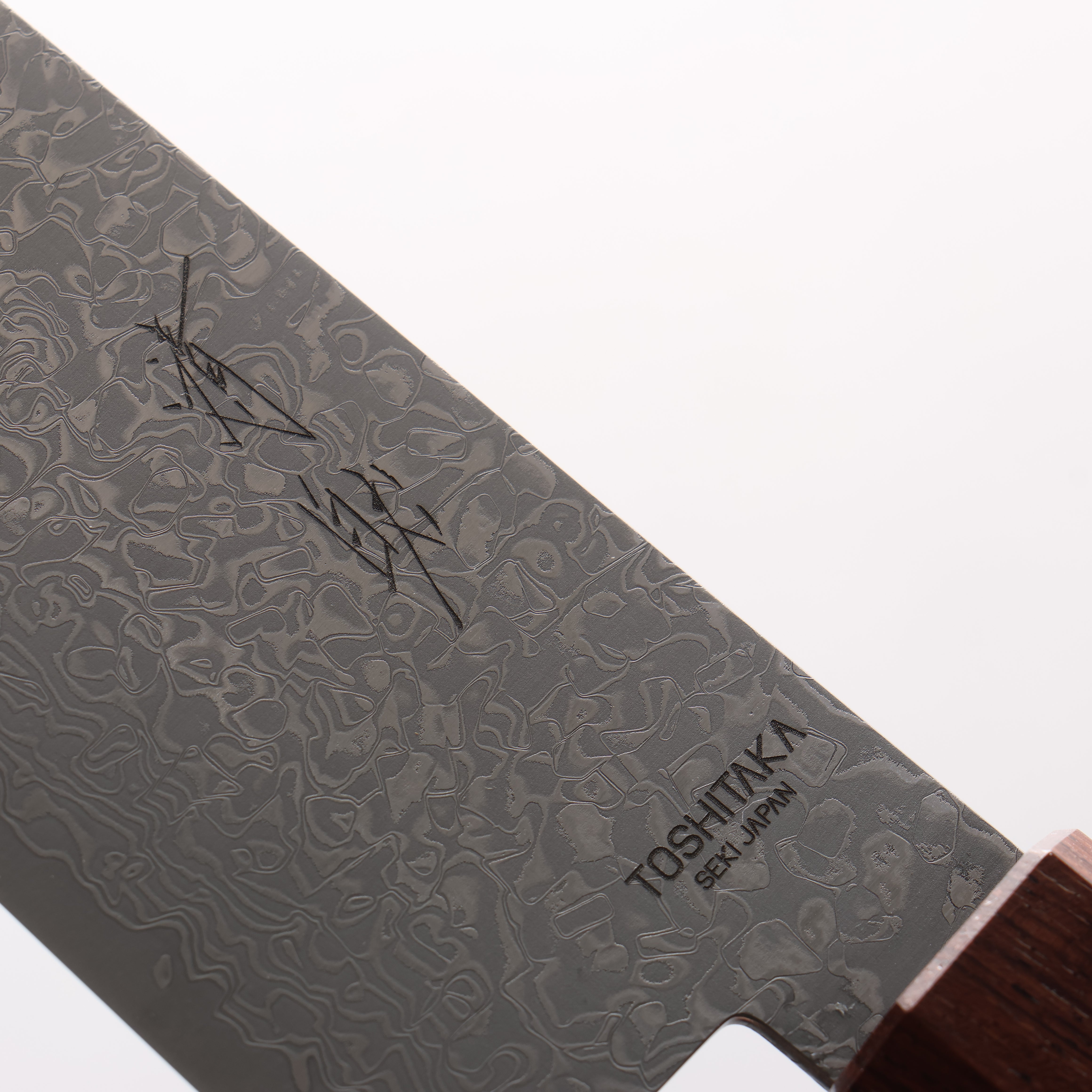Toshitaka VG10 65 Layer Damascus Santoku 180mm Wenge with Cherry Ring (ferrule: Rosewood) Handle - Japanny - Best Japanese Knife