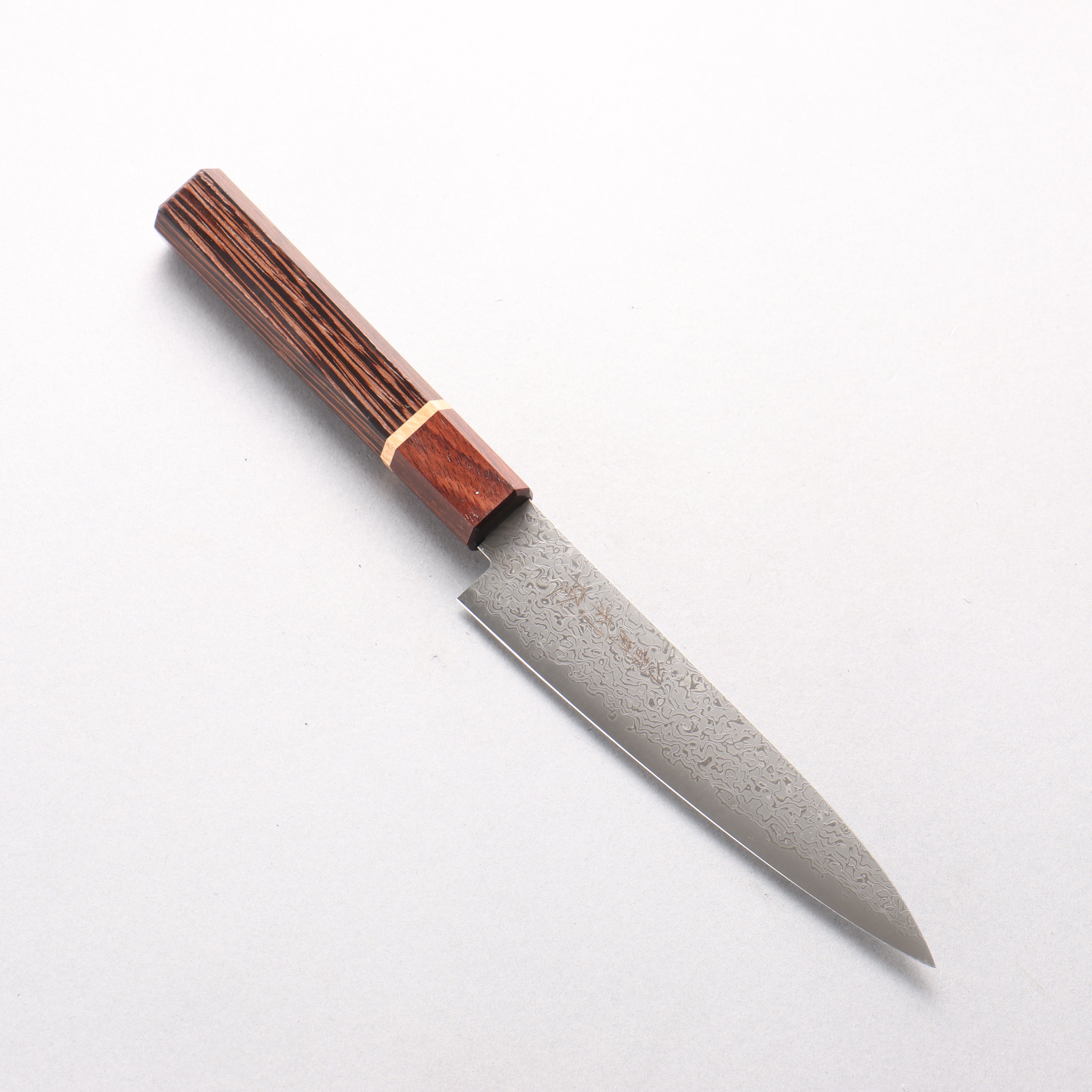 Toshitaka VG10 15 Layer Damascus Petty-Utility 135mm Wenge with Cherry Ring (ferrule: Rosewood) Handle - Japanny - Best Japanese Knife