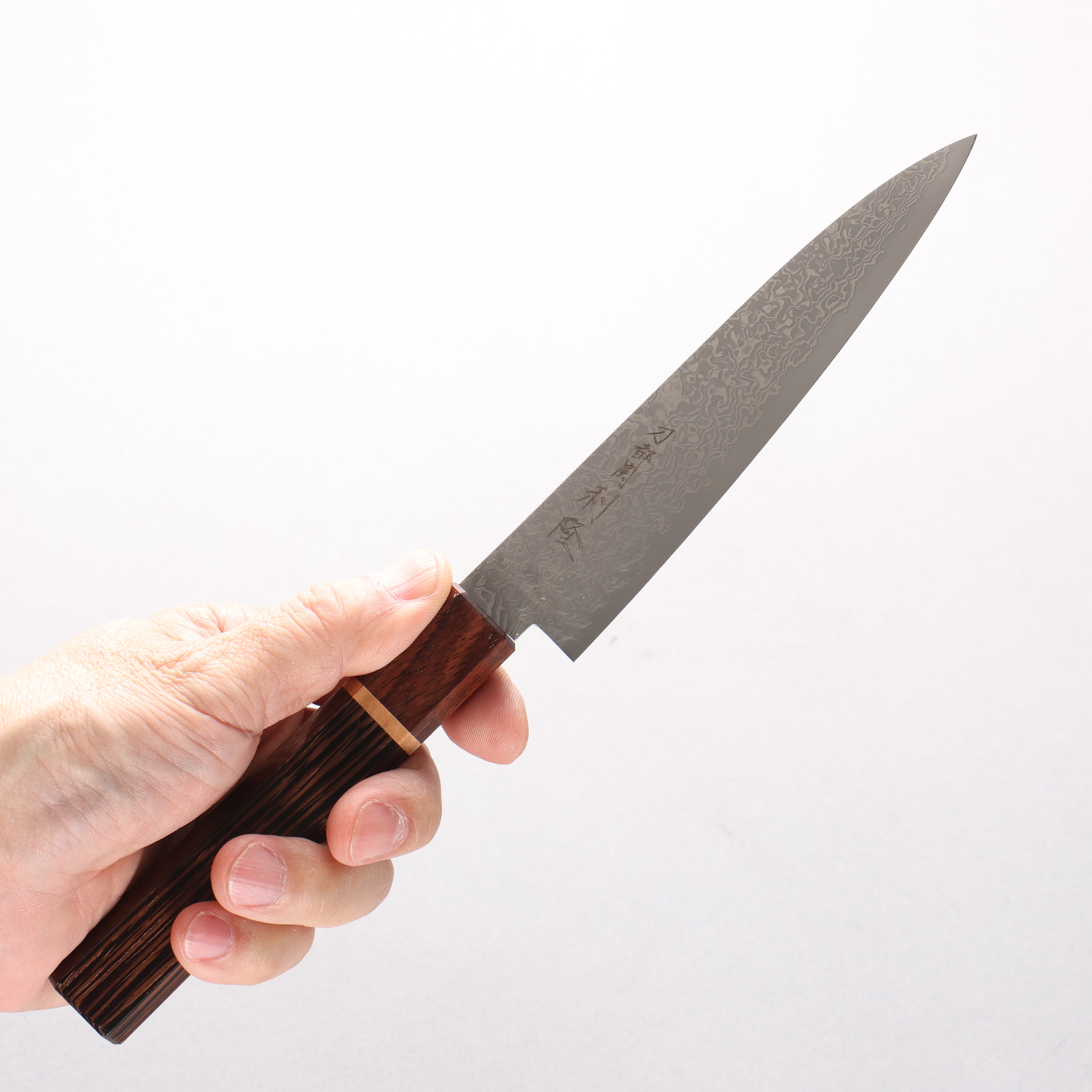 Toshitaka VG10 65 Layer Damascus Petty-Utility 135mm Wenge with Cherry Ring (ferrule: Rosewood) Handle - Japanny - Best Japanese Knife