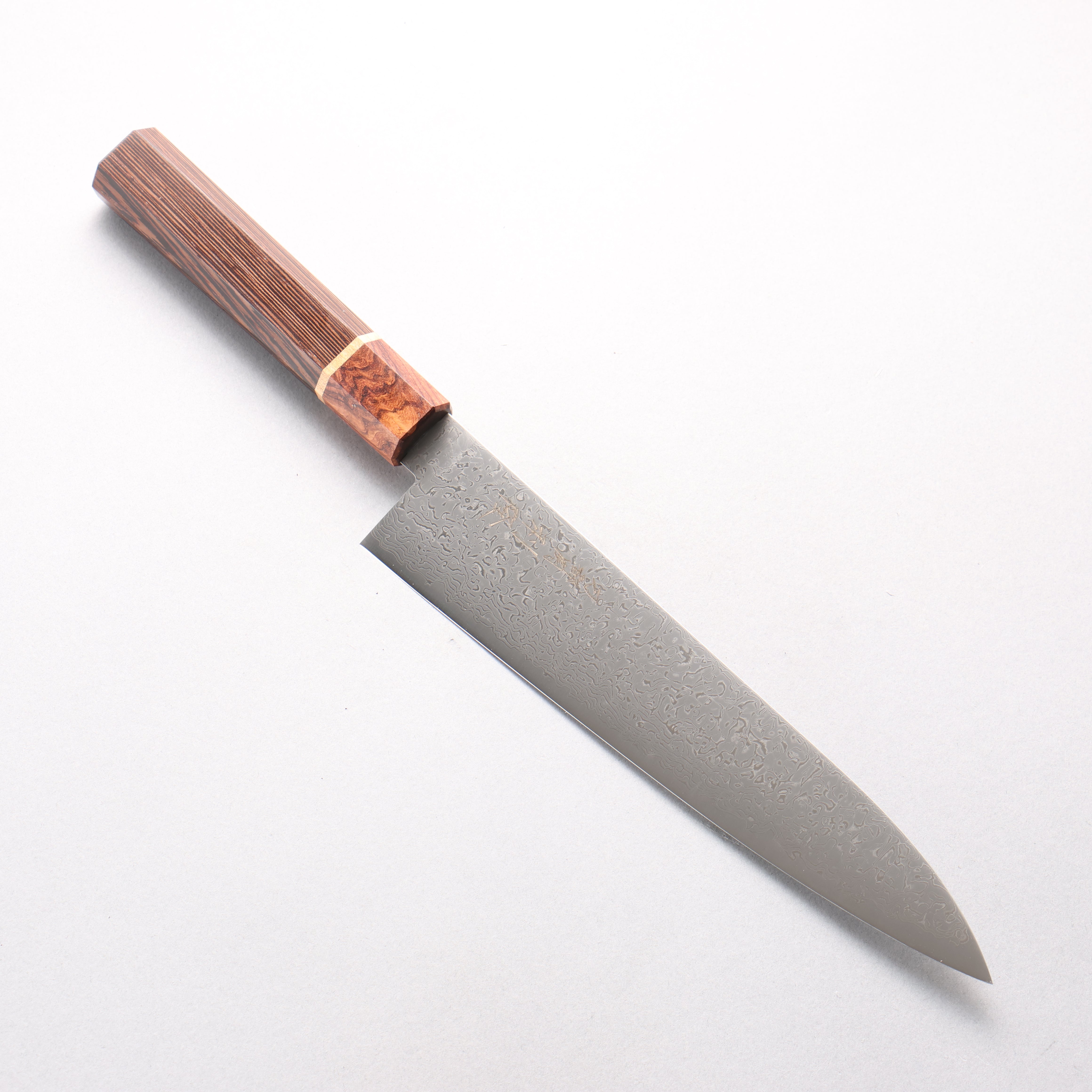 Toshitaka VG10 15 Layer Damascus Gyuto 210mm Wenge with Cherry Ring (ferrule: Rosewood) Handle - Japanny - Best Japanese Knife