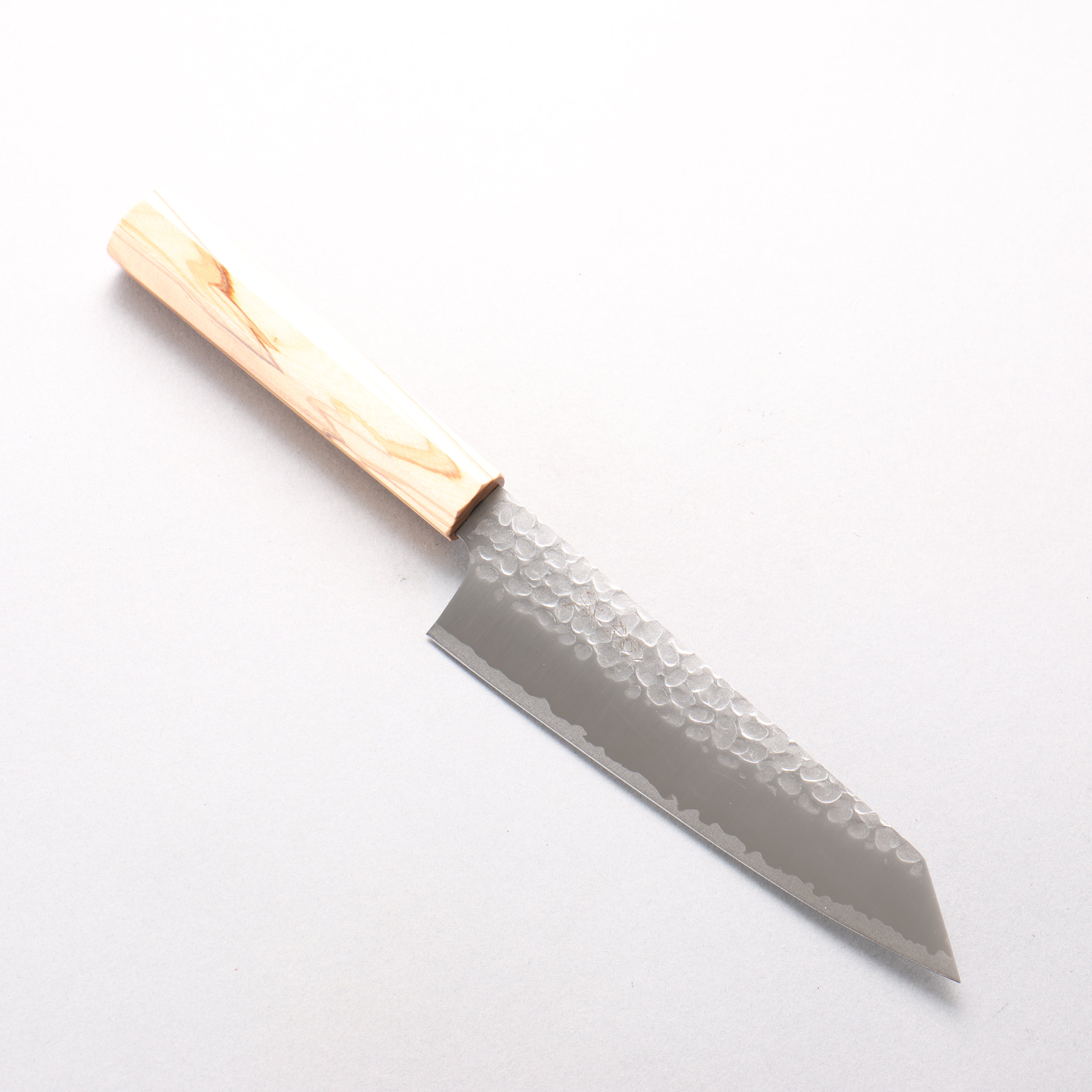 Oul VG10 Hammered Kiritsuke Santoku 165mm Olive tree Handle - Japanny - Best Japanese Knife