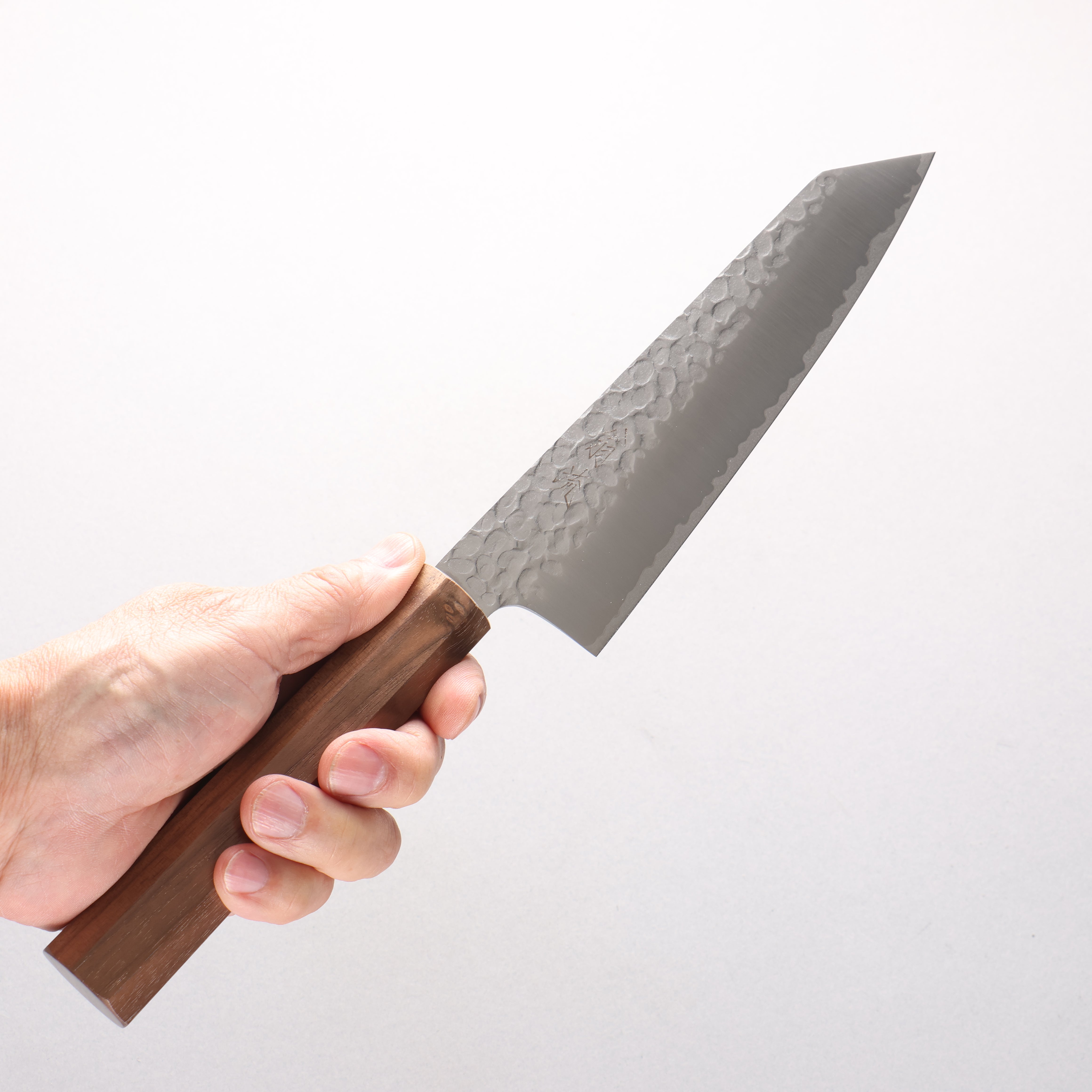 Oul VG10 Hammered Kiritsuke Santoku 165mm Walnut Handle - Japanny - Best Japanese Knife