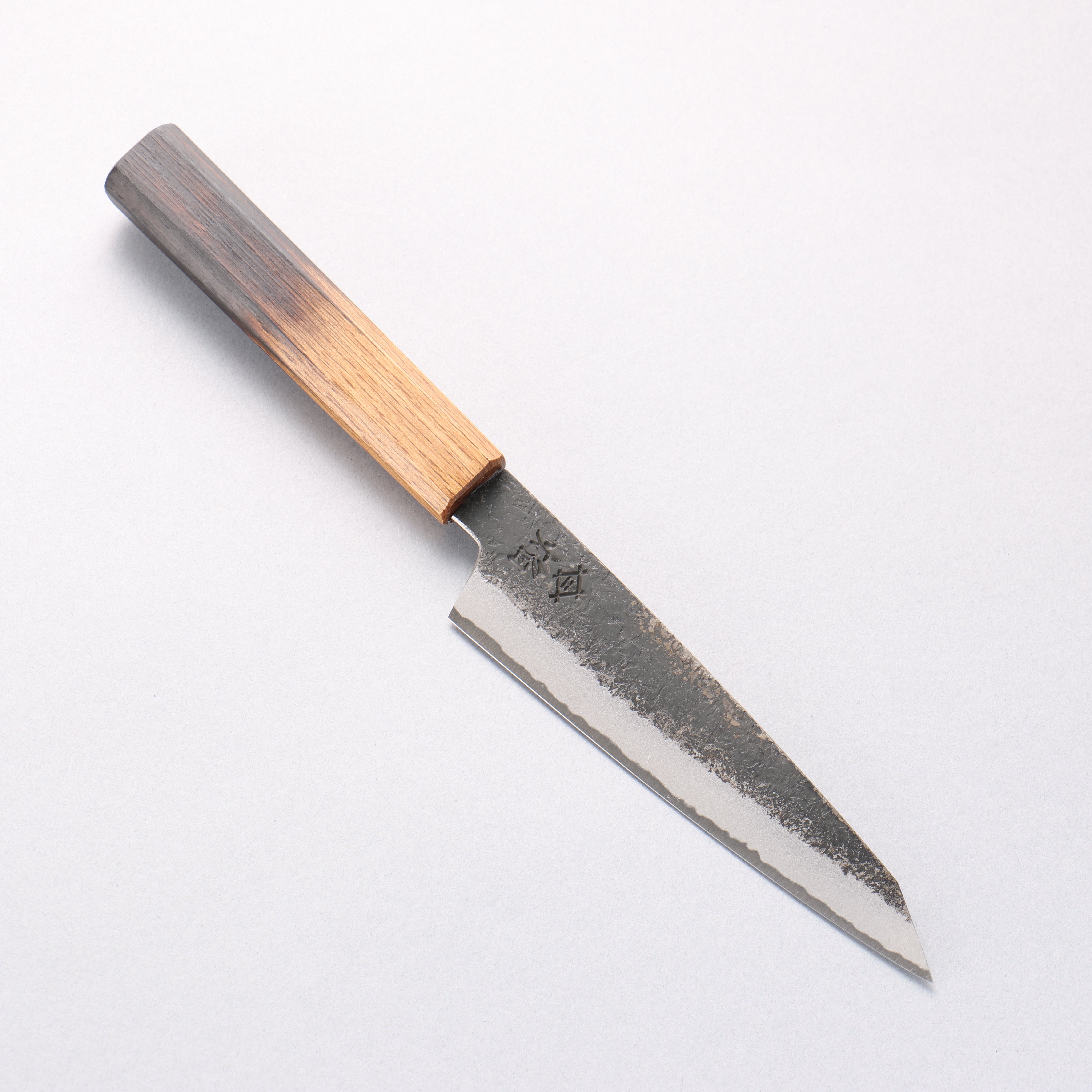 Sakai Takayuki Homura Guren Blue Steel No.2 Kurouchi Hammered Kiritsuke Petty-Utility 150mm Mango de roble quemado