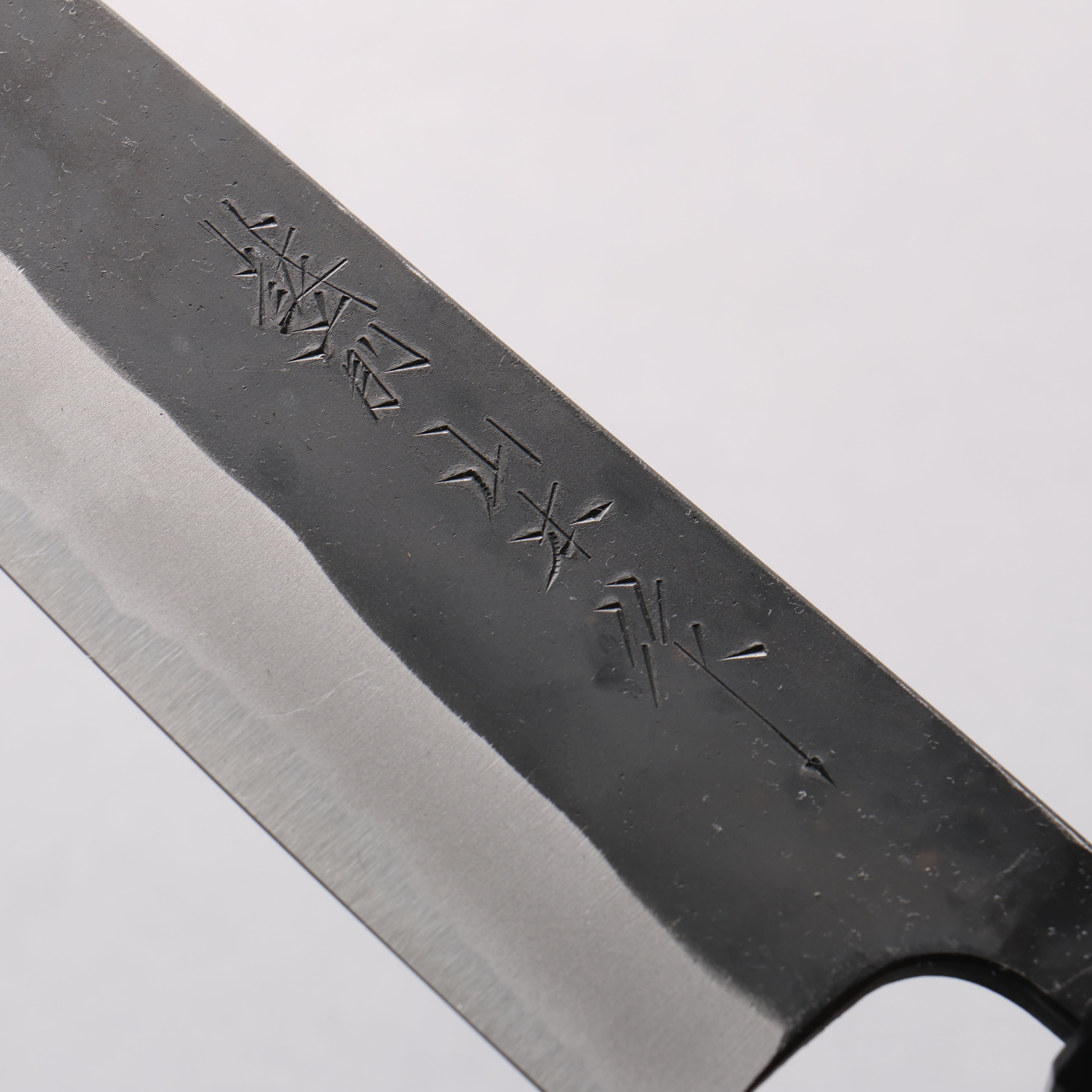 Nao Yamamoto White Steel No.2 Black Finished Santoku 170mm Walnut Handle - Japanny - Best Japanese Knife