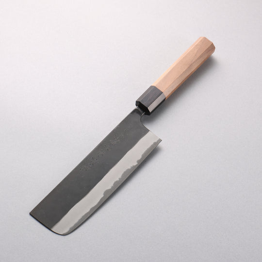 Nao Yamamoto White Steel No.2 Black Finished Nakiri 165mm Walnut Handle - Japanny - Best Japanese Knife