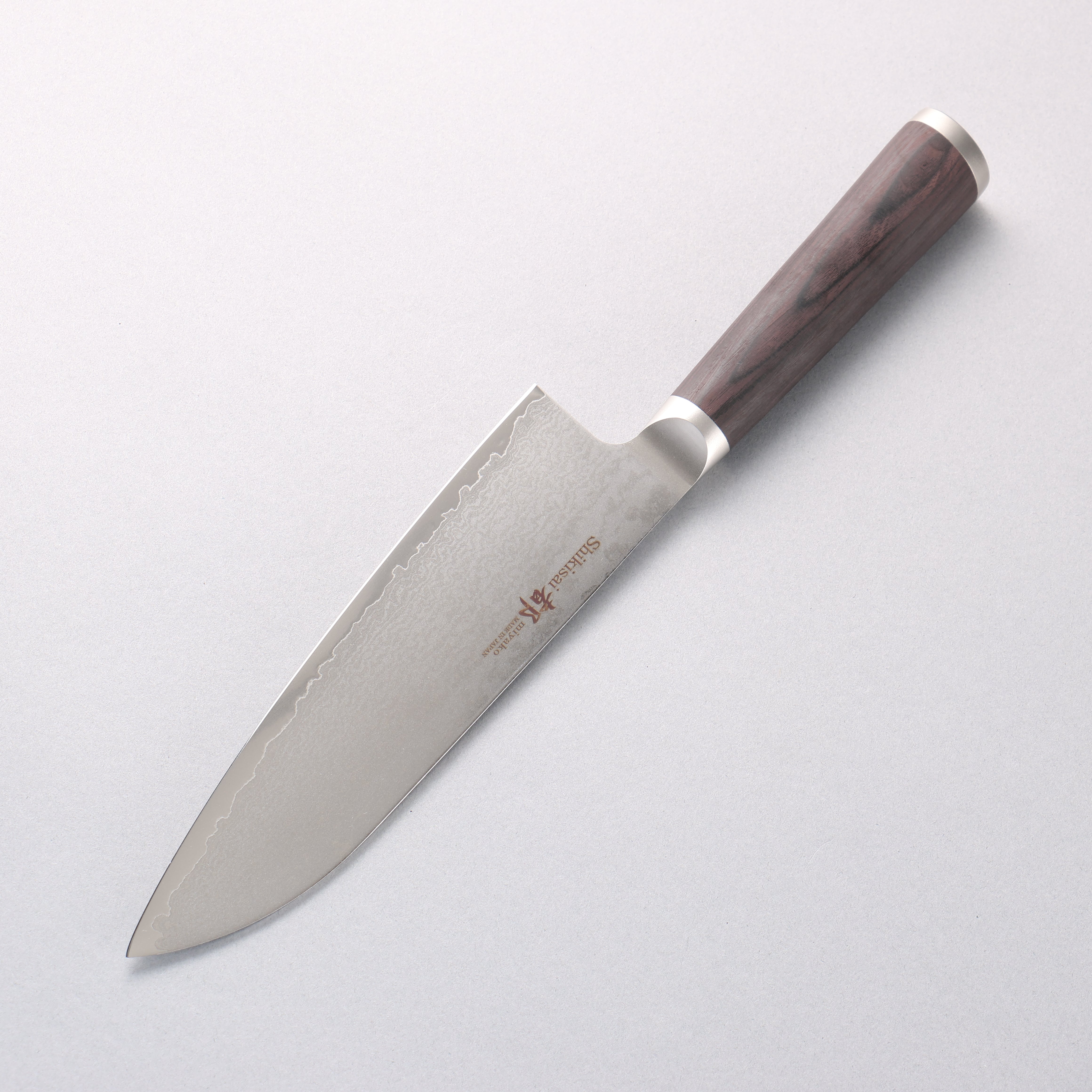 Miyako AUS8 33 Layer Damascus Santoku 180mm - Japanny - Best Japanese Knife