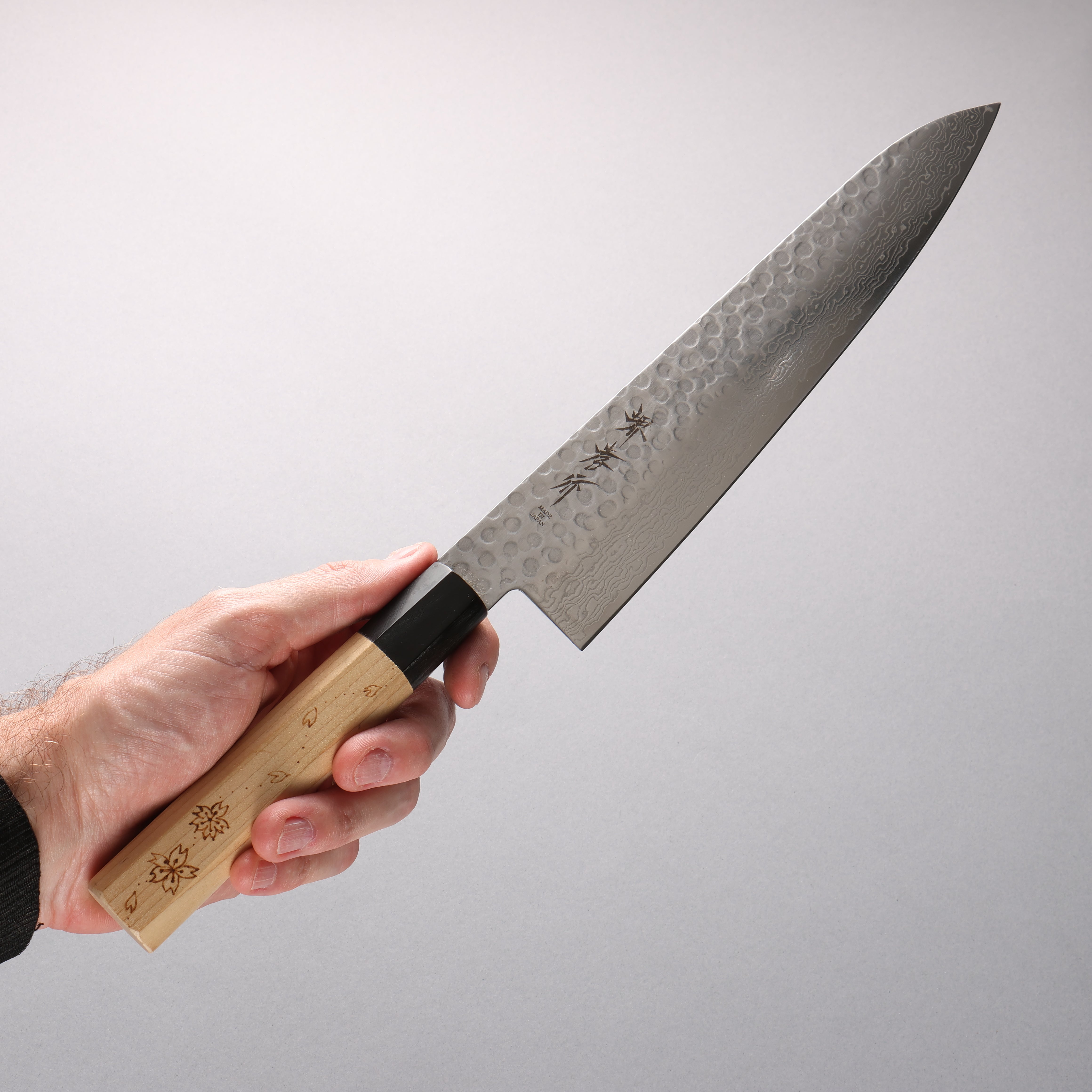 Sakai Takayuki VG10 33 Layer Damascus Gyuto 240mm Engraved Magnolia Handle