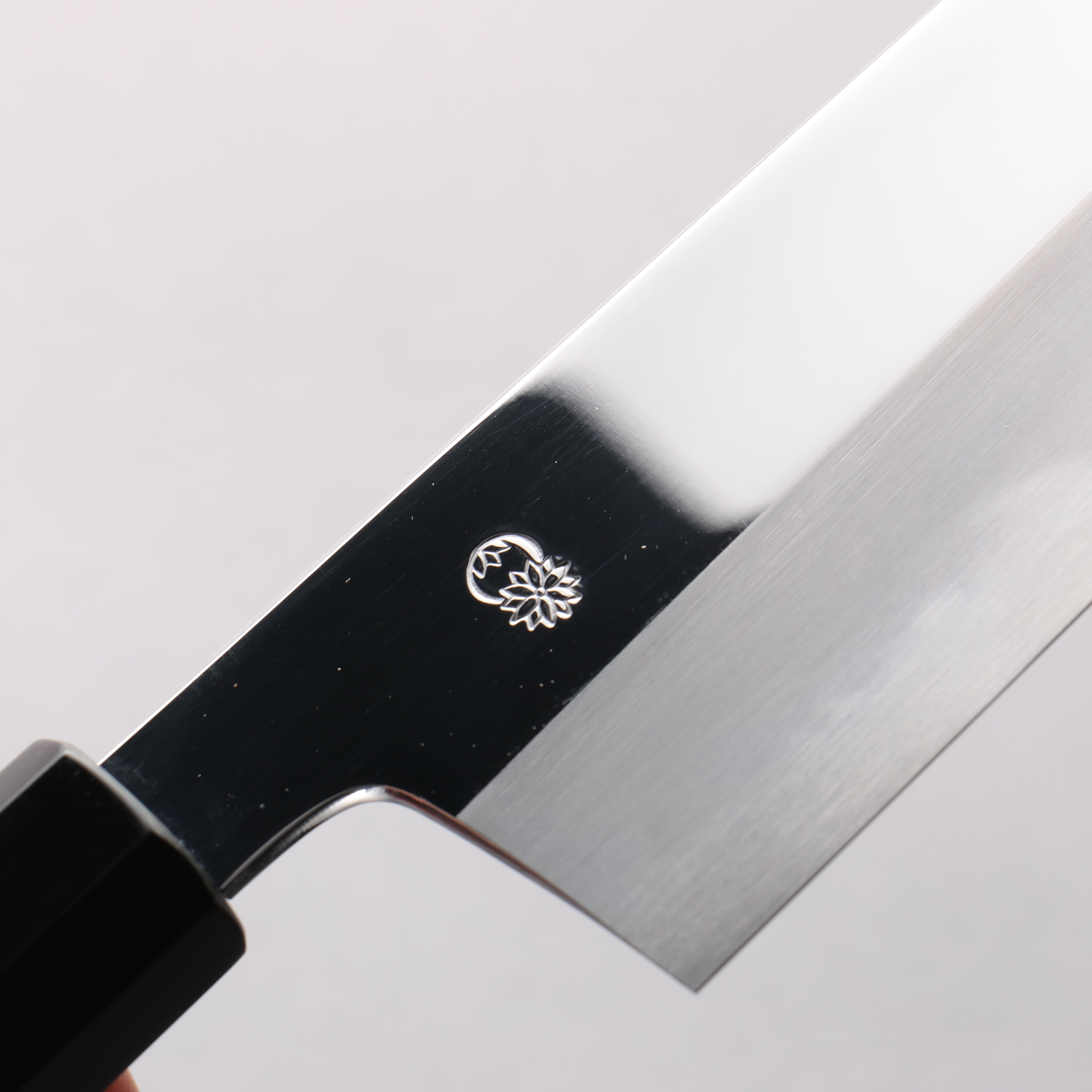 Choyo White Steel Mirrored Finish Gyuto 270mm Ebony Wood (ferrule: Black Water Buffalo Horn) Handle