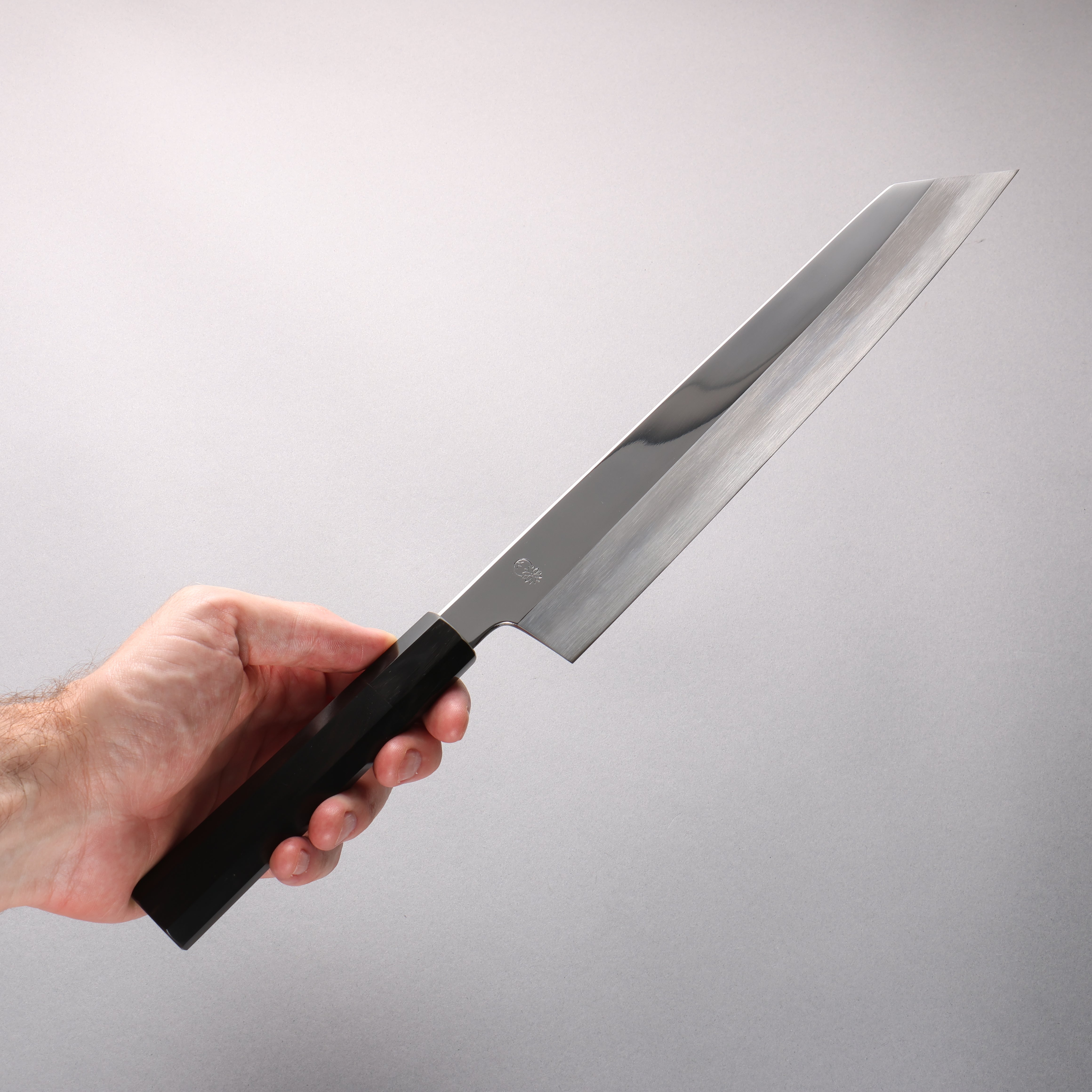 Choyo White Steel Mirrored Finish Kiritsuke Gyuto 270mm Ebony Wood (ferrule: Black Water Buffalo Horn) Handle