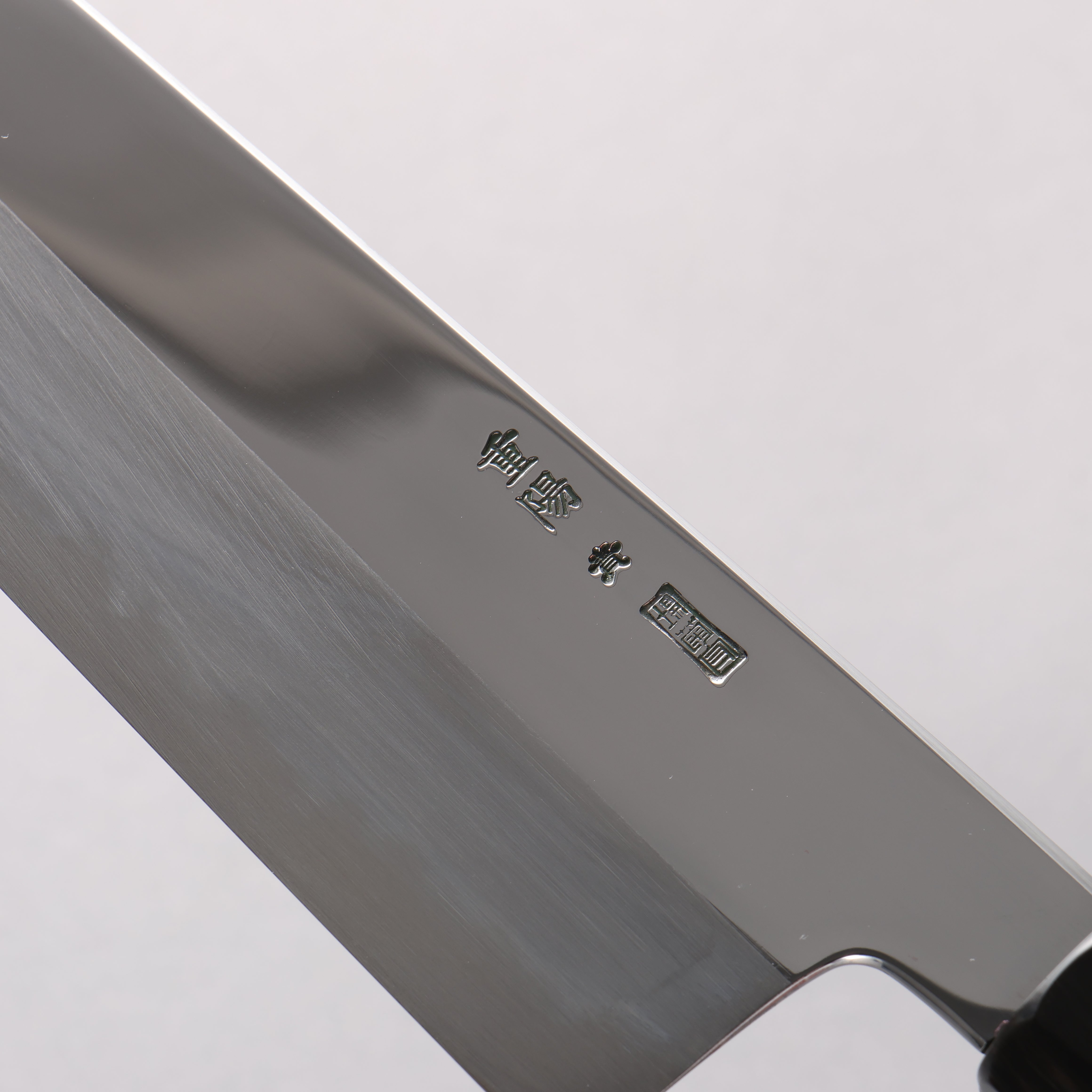 Choyo Blue Steel No.1 Mirrored Finish Gyuto 240mm Ebony Wood (ferrule: Black Water Buffalo Horn) Handle