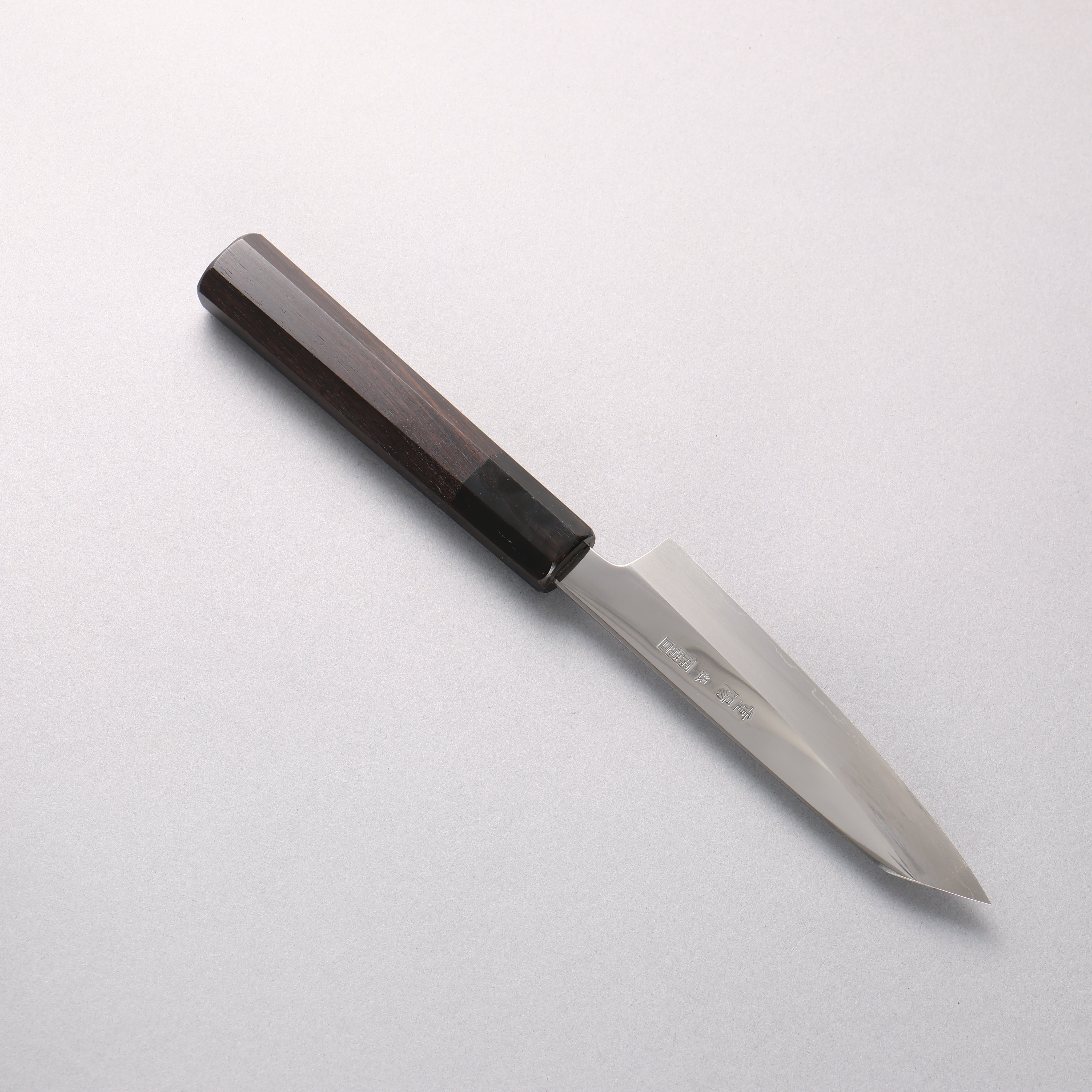 Choyo Silver Steel No.3 Mirrored Finish Petty-Utility 135mm Ebony Wood (ferrule: Black Water Buffalo Horn) Handle