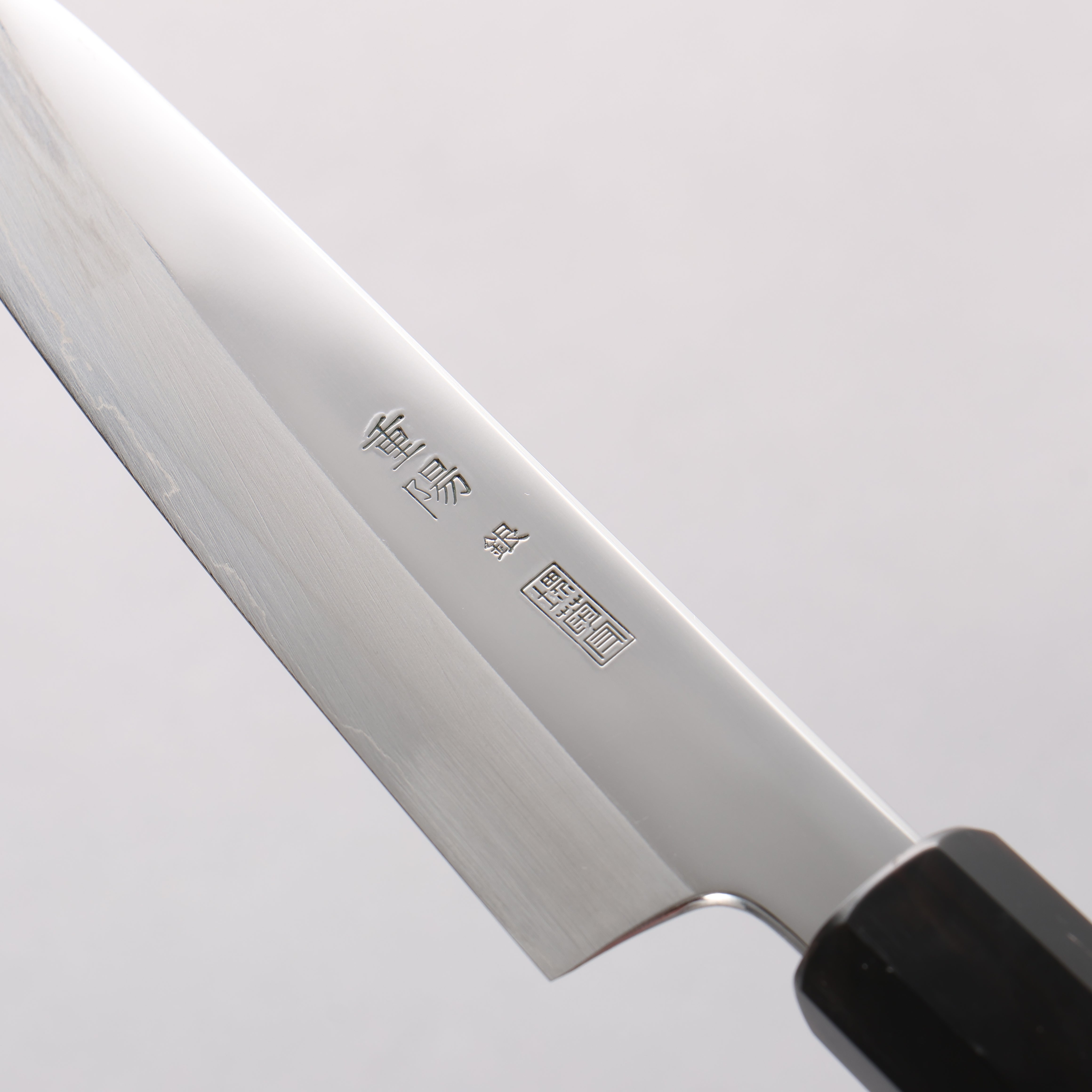 Choyo Silver Steel No.3 Mirrored Finish Petty-Utility 135mm Ebony Wood (ferrule: Black Water Buffalo Horn) Handle