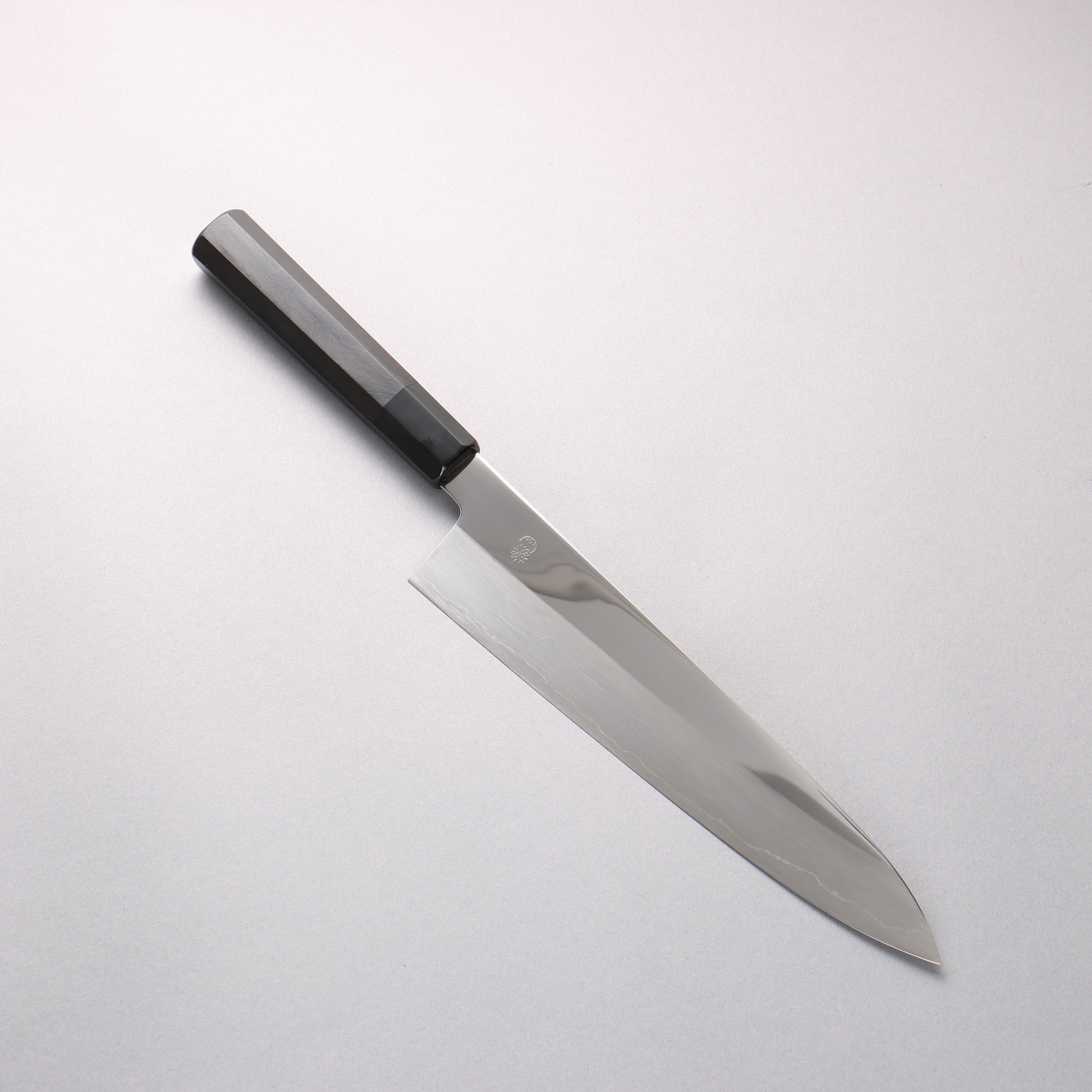 Choyo Silver Steel No.3 Mirrored Finish Gyuto 240mm Ebony Wood (ferrule: Black Water Buffalo Horn) Handle - Japanny - Best Japanese Knife