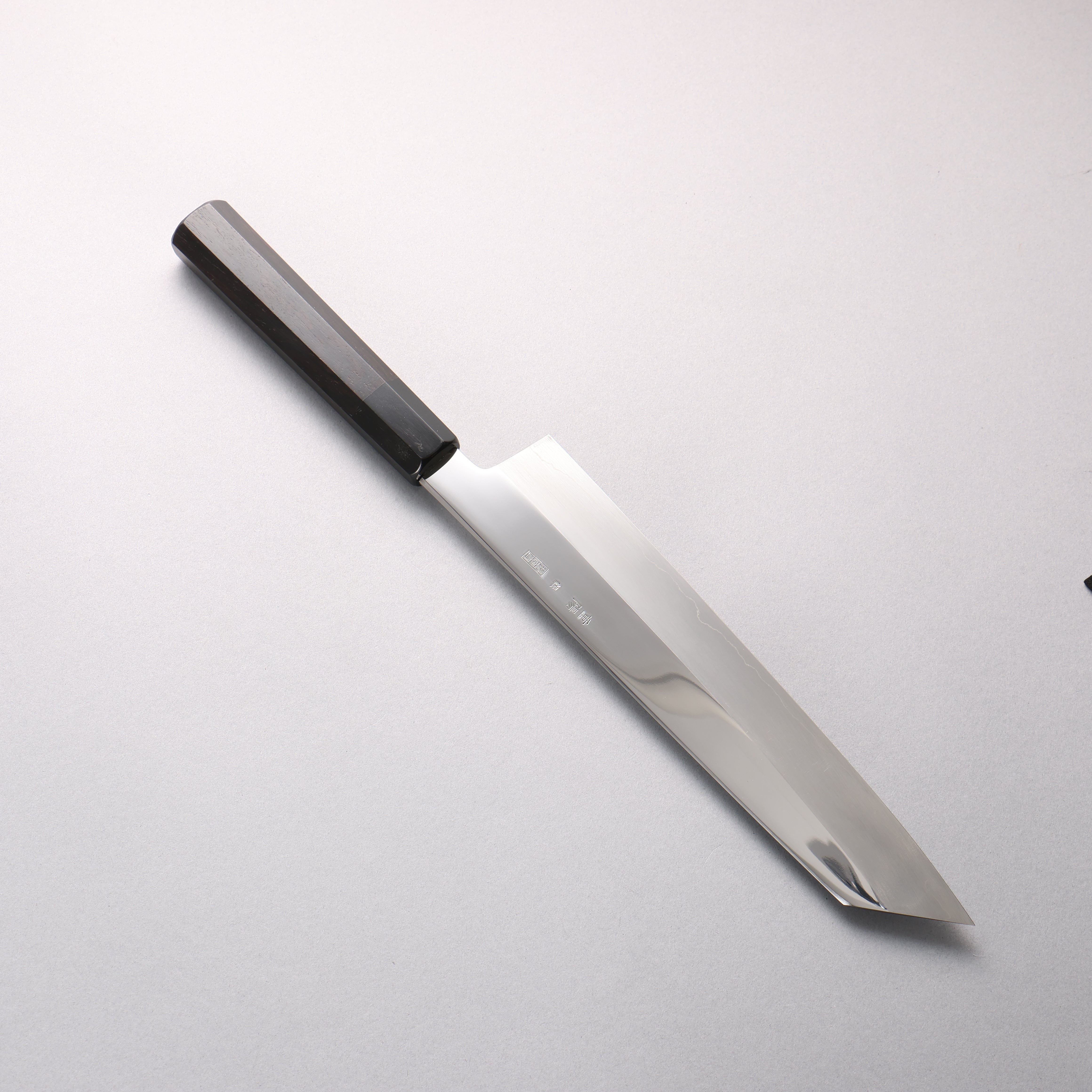 Choyo Silver Steel No.3 Mirrored Finish Kiritsuke Gyuto 240mm Ebony Wood (ferrule: Black Water Buffalo Horn) Handle - Japanny - Best Japanese Knife