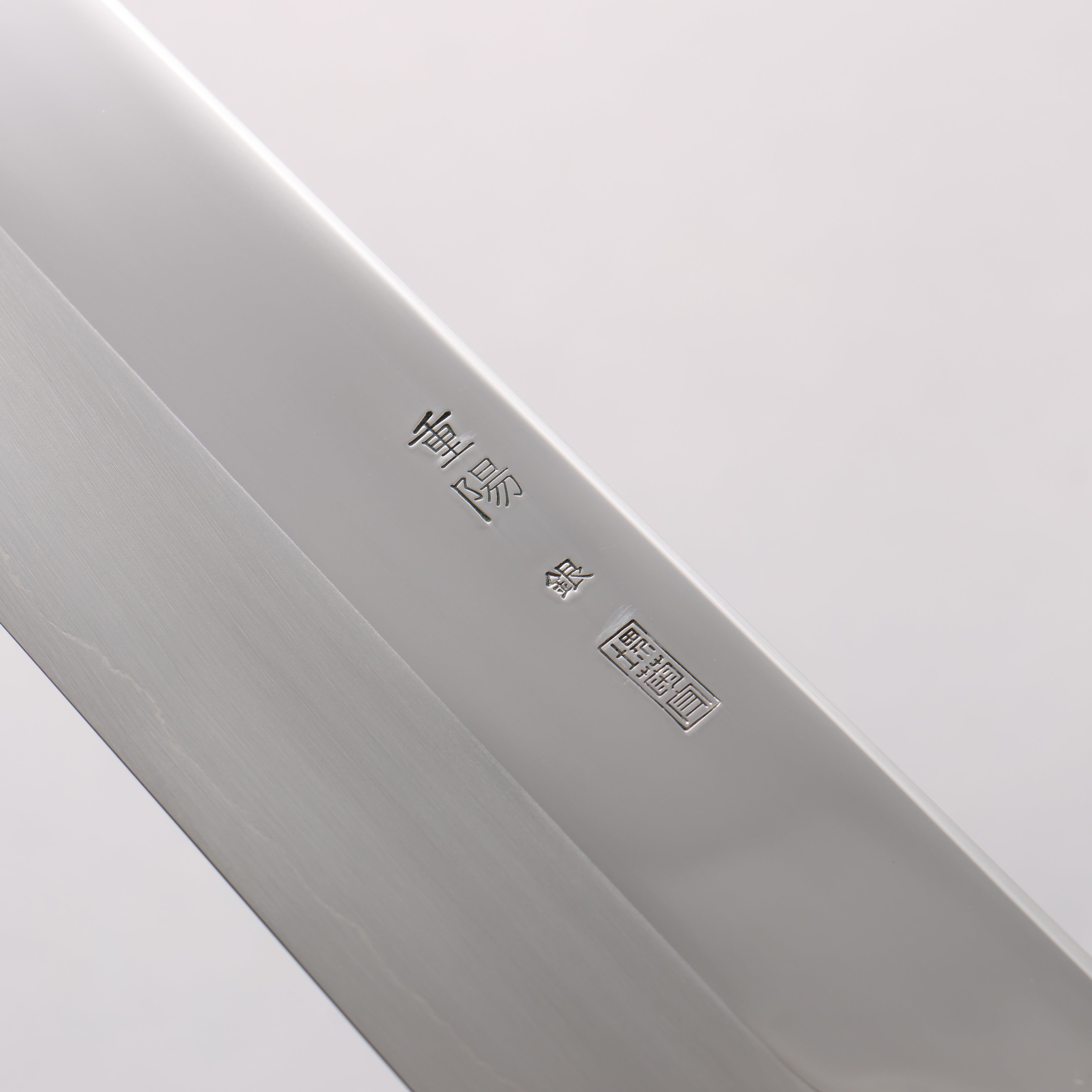 Choyo Silver Steel No.3 Mirrored Finish Kiritsuke Gyuto 240mm Ebony Wood (ferrule: Black Water Buffalo Horn) Handle - Japanny - Best Japanese Knife