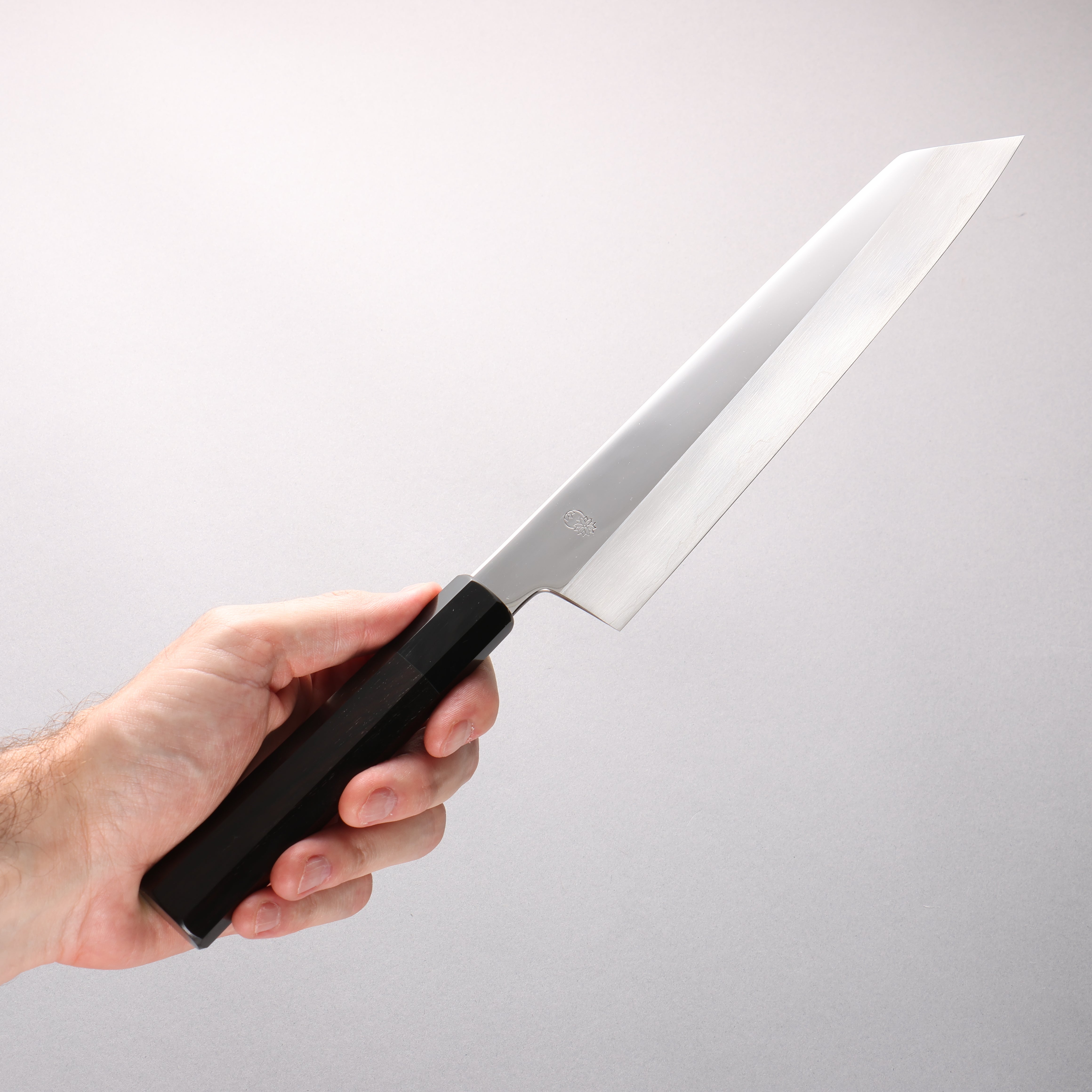 Choyo Silver Steel No.3 Mirrored Finish Kiritsuke Gyuto 240mm Ebony Wood (ferrule: Black Water Buffalo Horn) Handle - Japanny - Best Japanese Knife
