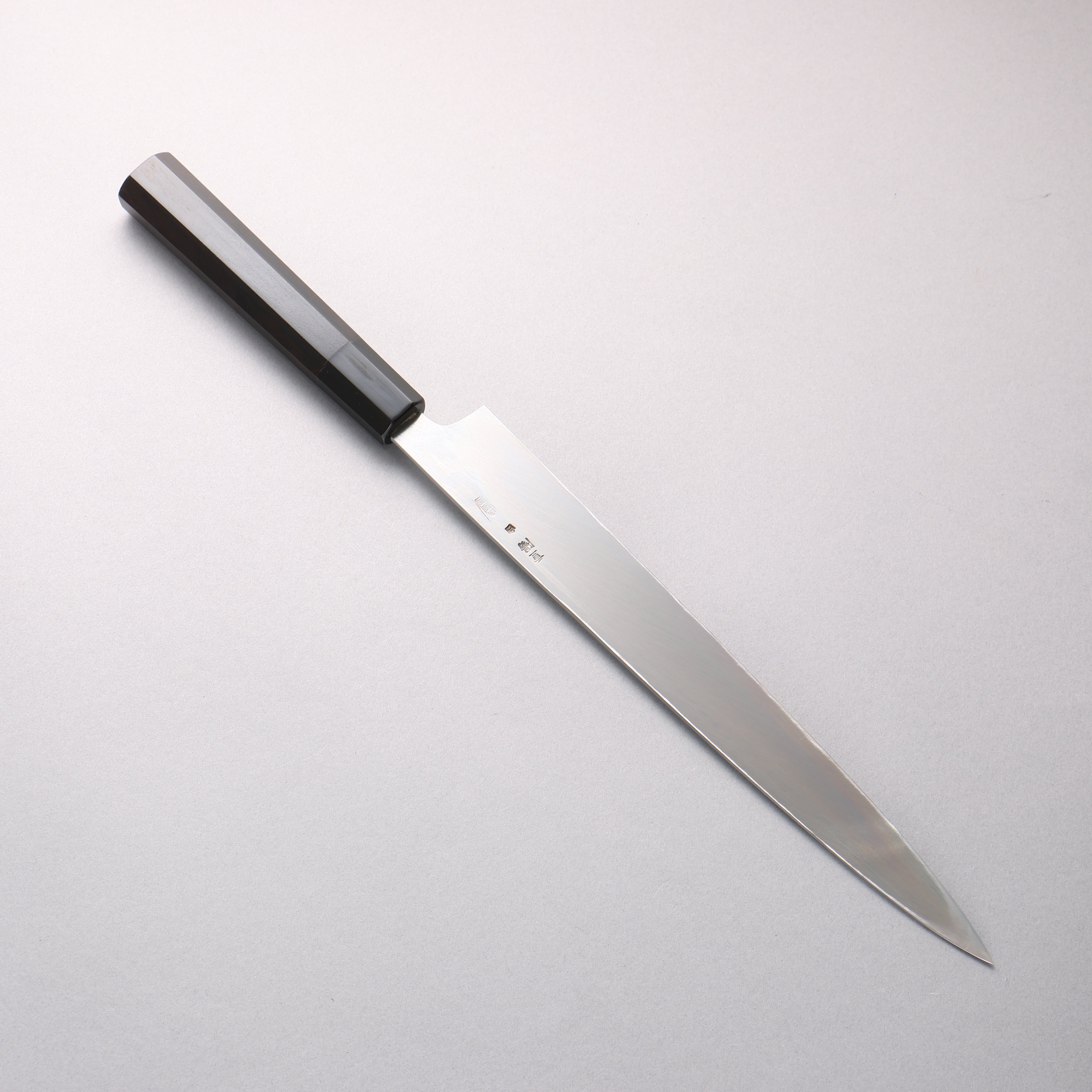 Choyo White Steel Mirrored Finish Yanagiba 270mm Ebony Wood (ferrule: Black Water Buffalo Horn) Handle