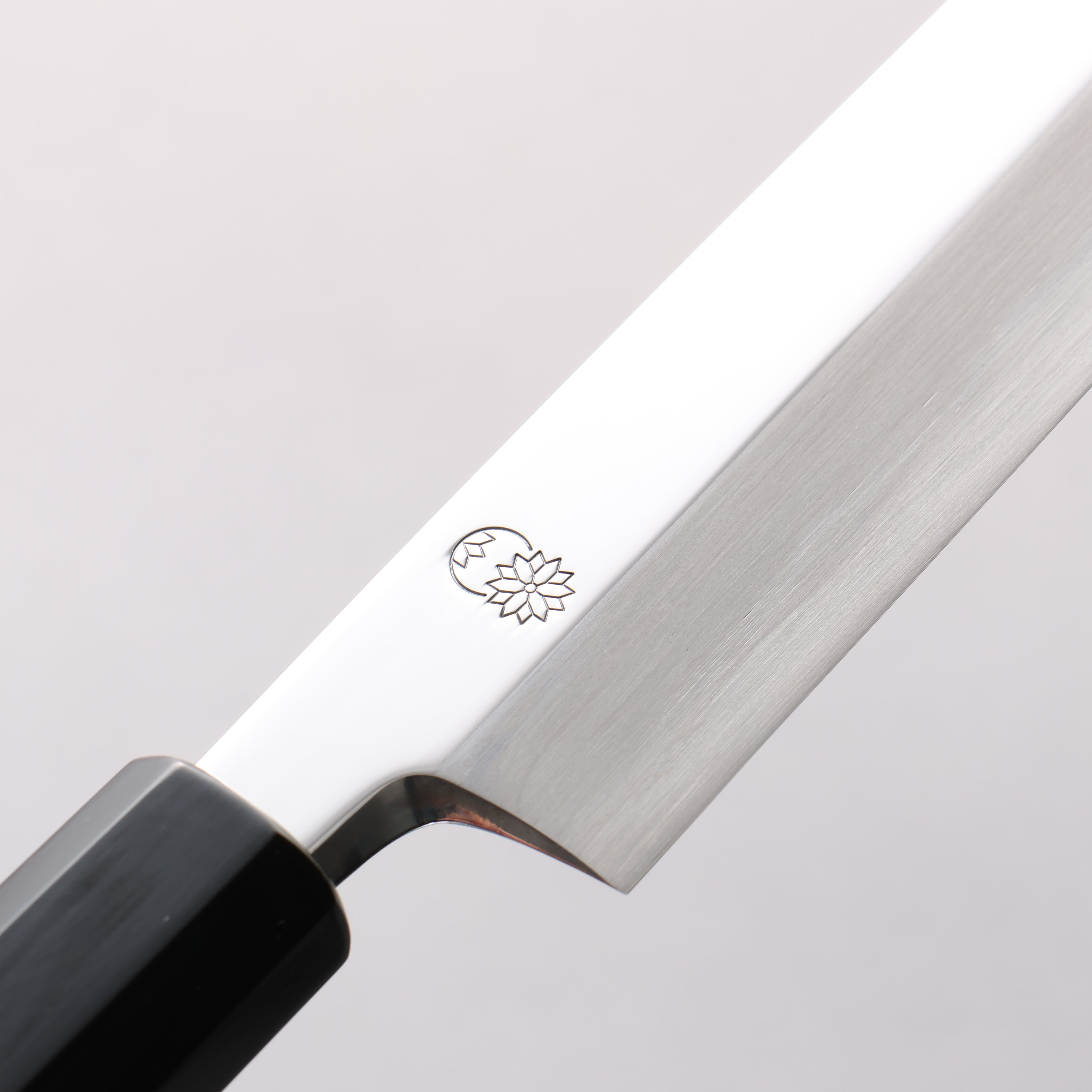 Choyo White Steel Mirrored Finish Yanagiba 270mm Ebony Wood (ferrule: Black Water Buffalo Horn) Handle