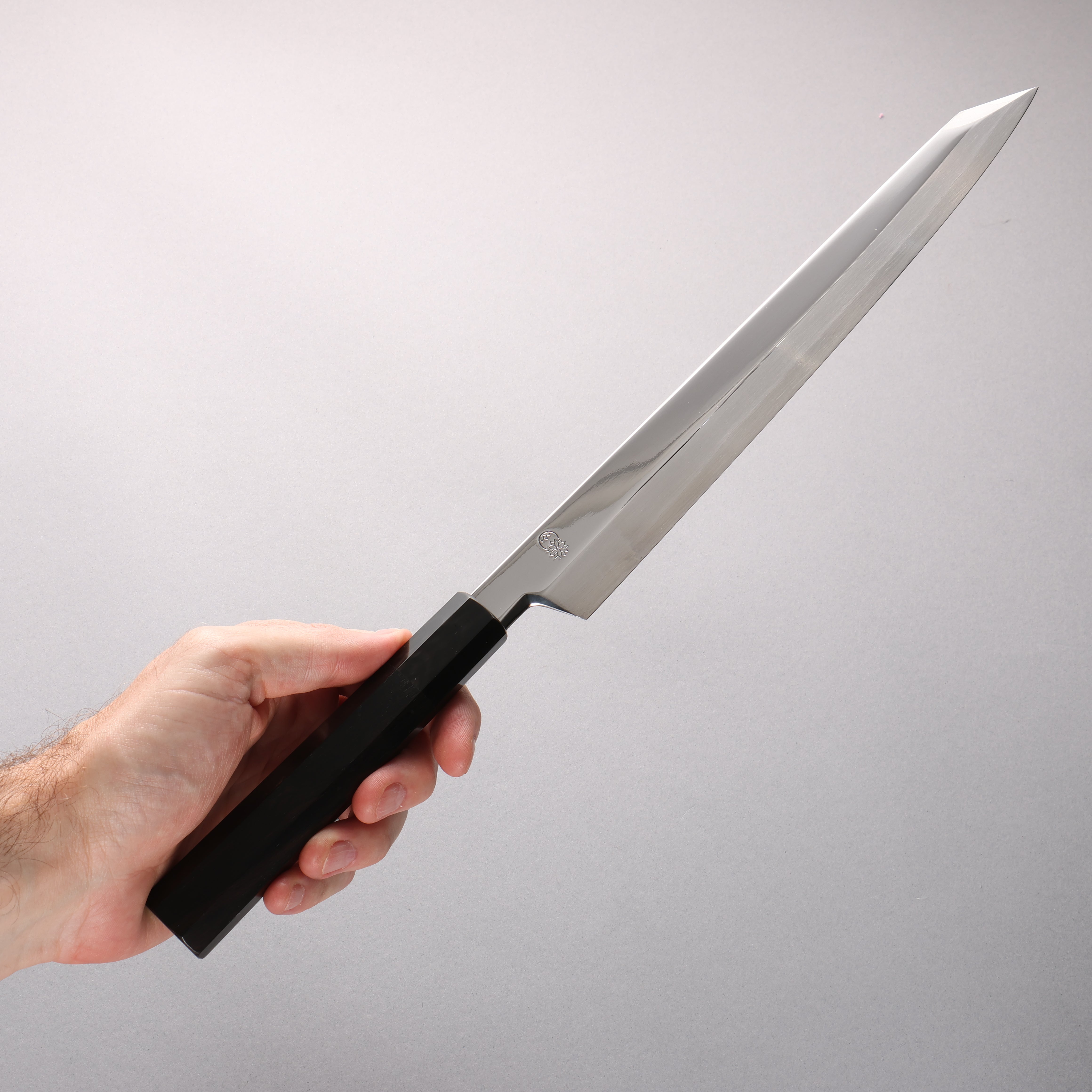 Choyo Silver Steel No.3 Mirrored Finish Kiritsuke Yanagiba 270mm Ebony Wood (ferrule: Black Water Buffalo Horn) Handle - Japanny - Best Japanese Knife