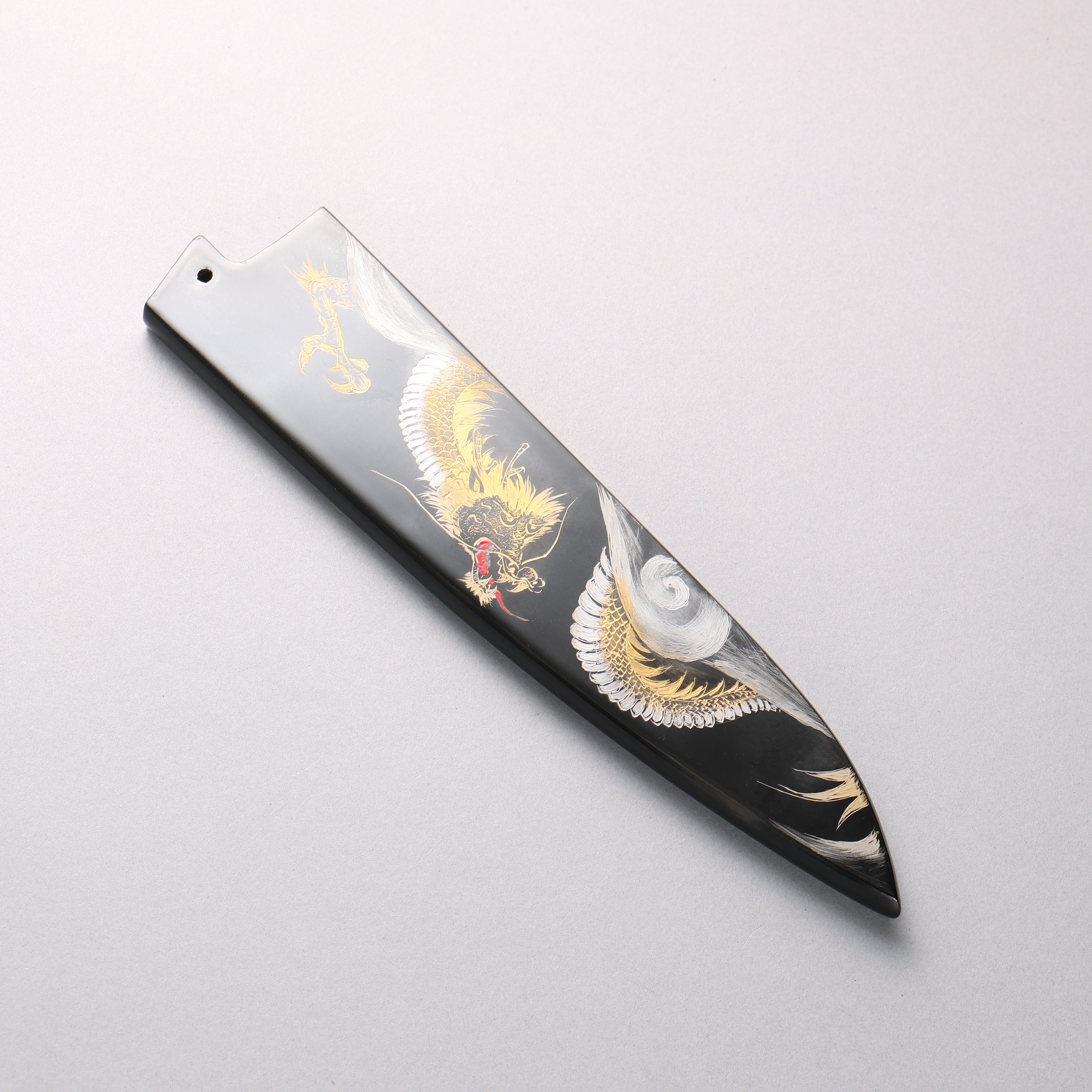 Lacquered Magnolia Sheath for 210mm Gyuto with Plywood pin