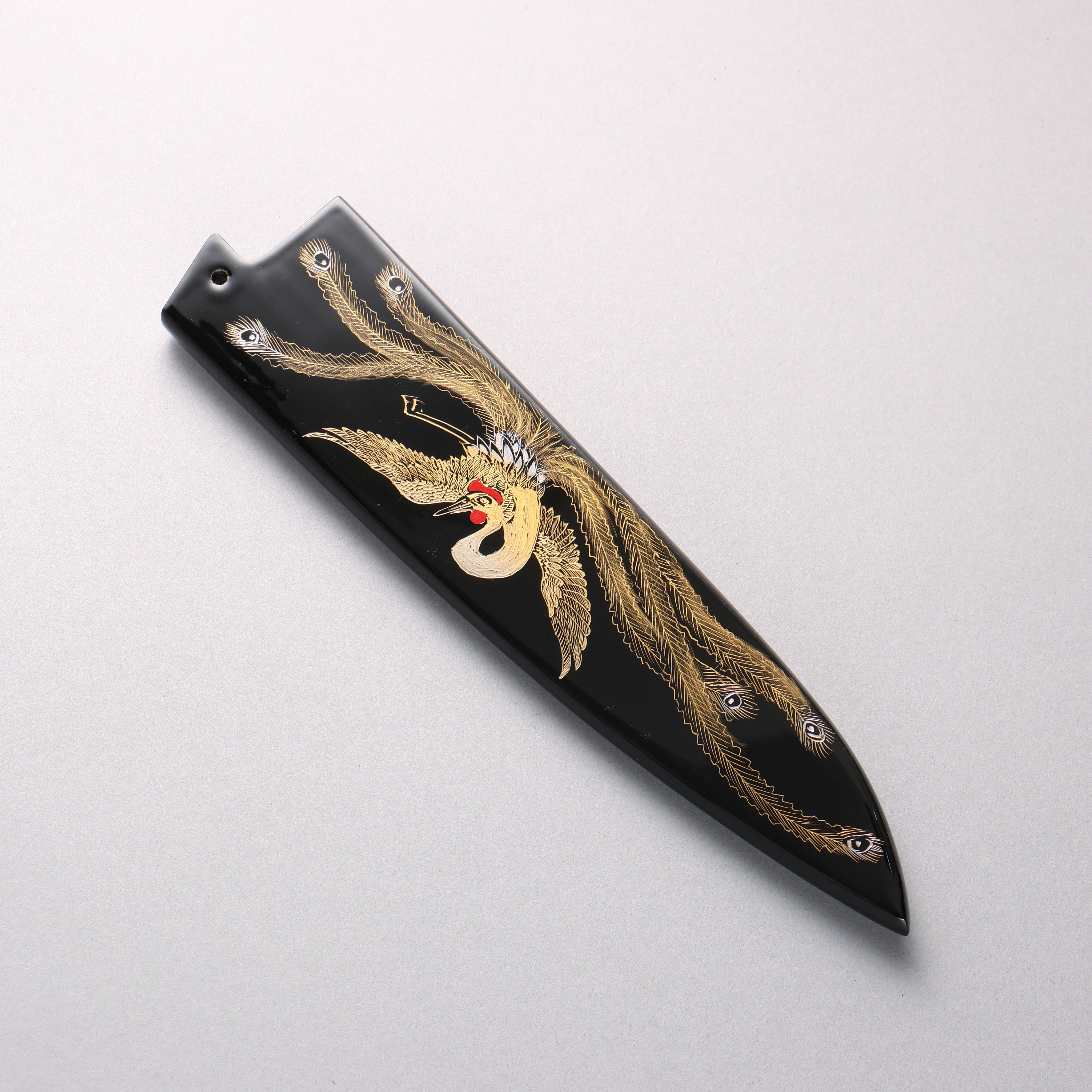 Lacquered Magnolia Sheath for 210mm Gyuto with Plywood pin
