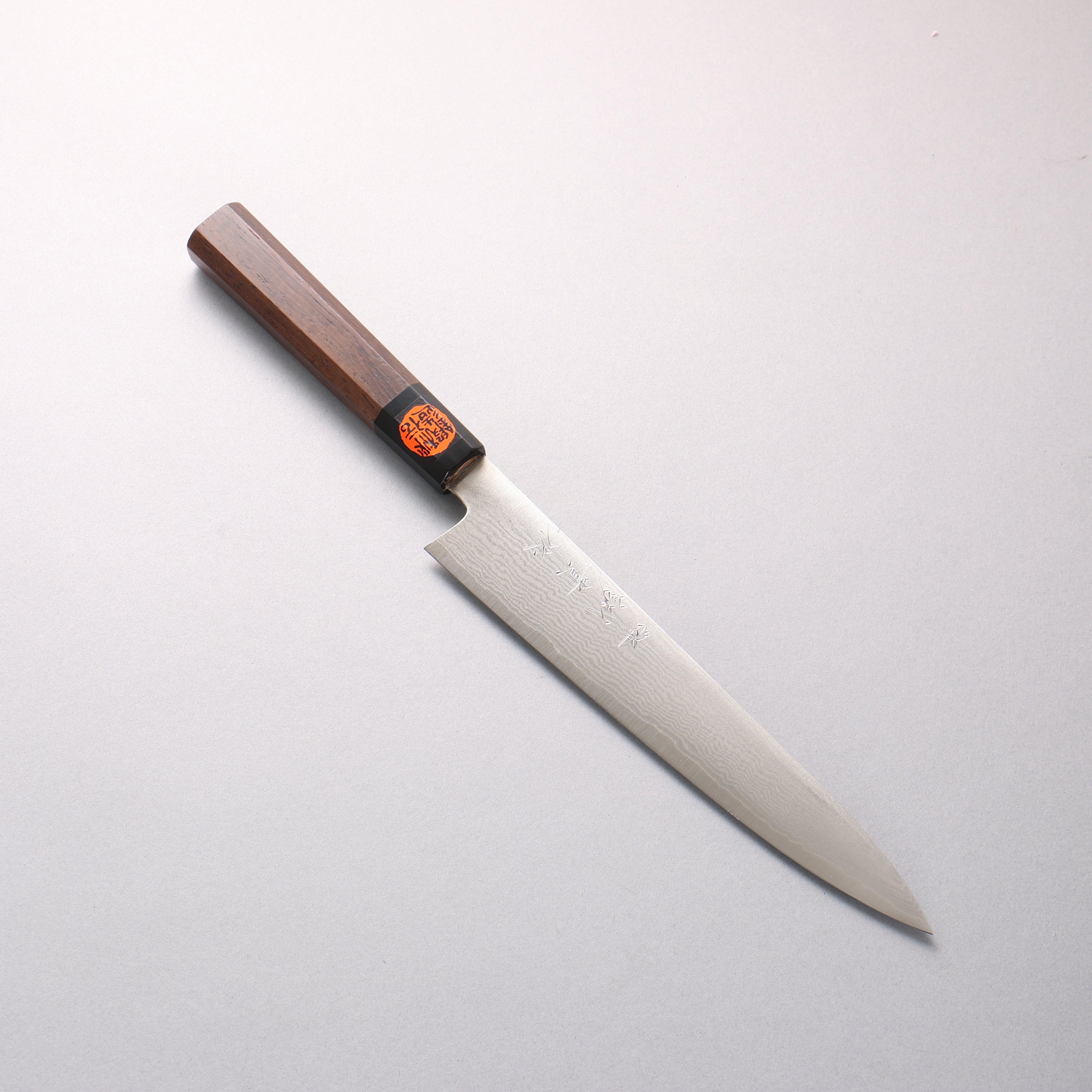 Shigeki Tanaka VG10 Damascus Slicer 210mm Walnut Handle - Japanny - Best Japanese Knife