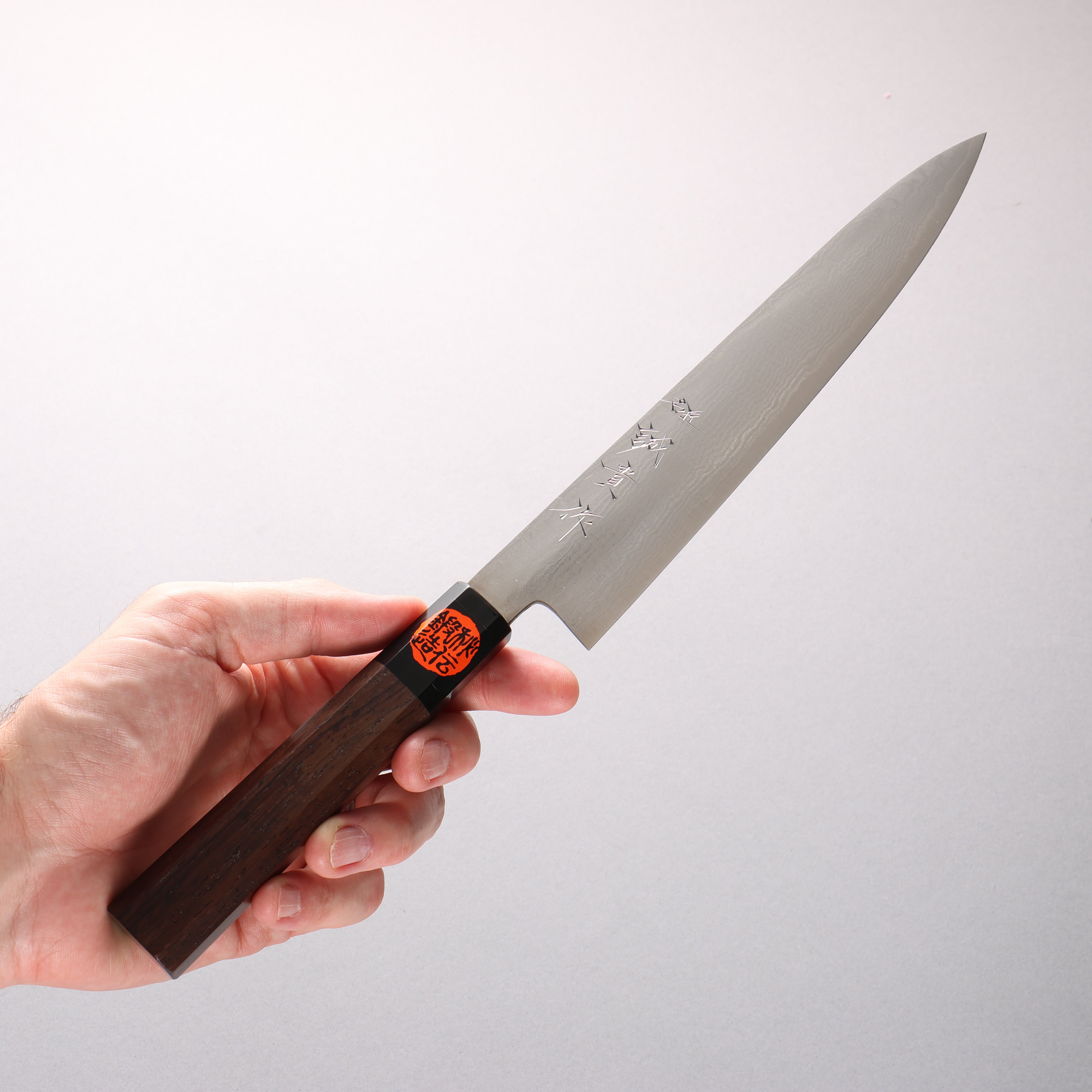 Shigeki Tanaka VG10 Damascus Slicer 210mm Walnut Handle - Japanny - Best Japanese Knife