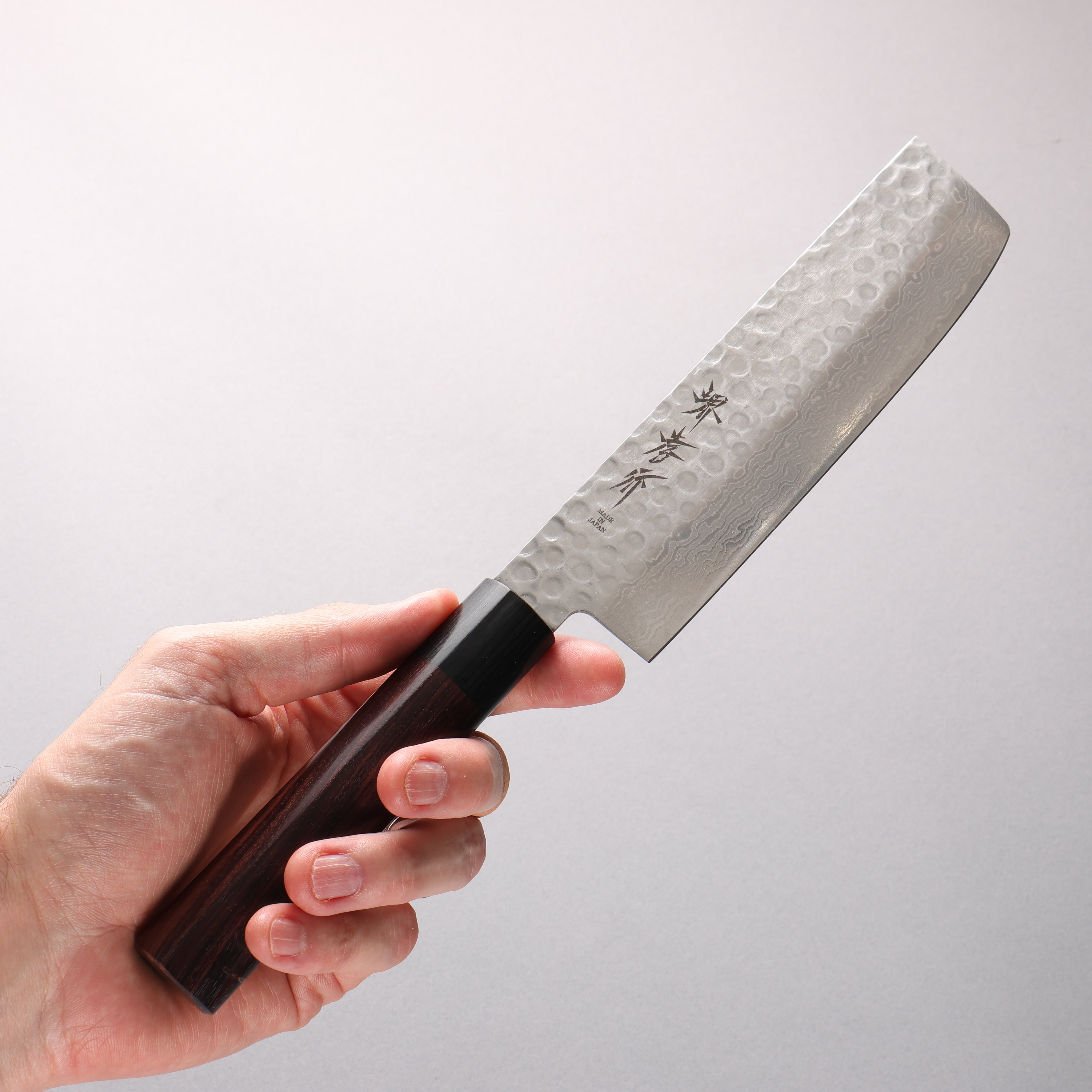 Sakai Takayuki AUS10 45 Layer Damascus Nakiri 160mm Shitan Handle - Japanny - Best Japanese Knife