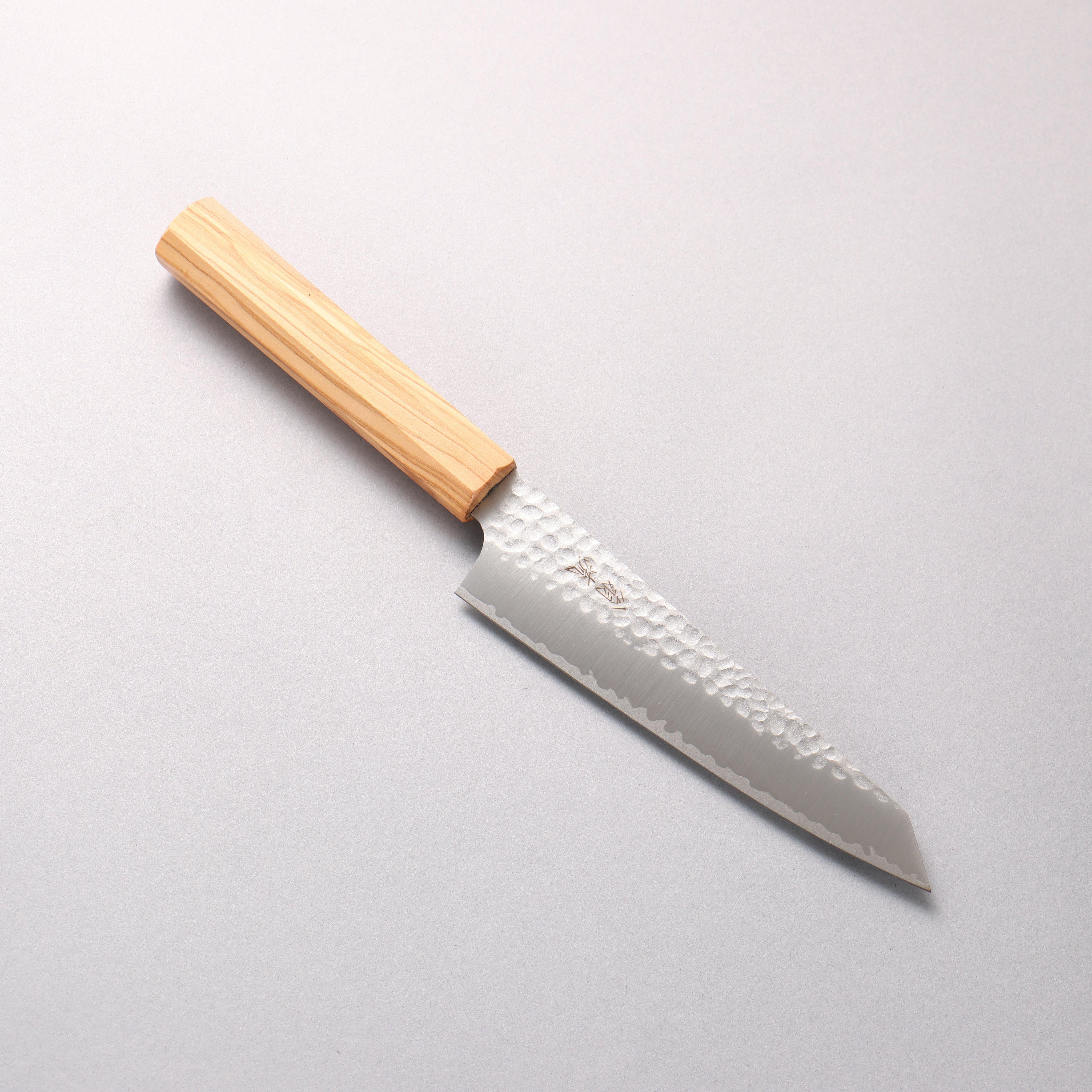Oul VG10 Hammered Kiritsuke Petty-Utility 150mm Olive tree Handle - Japanny - Best Japanese Knife
